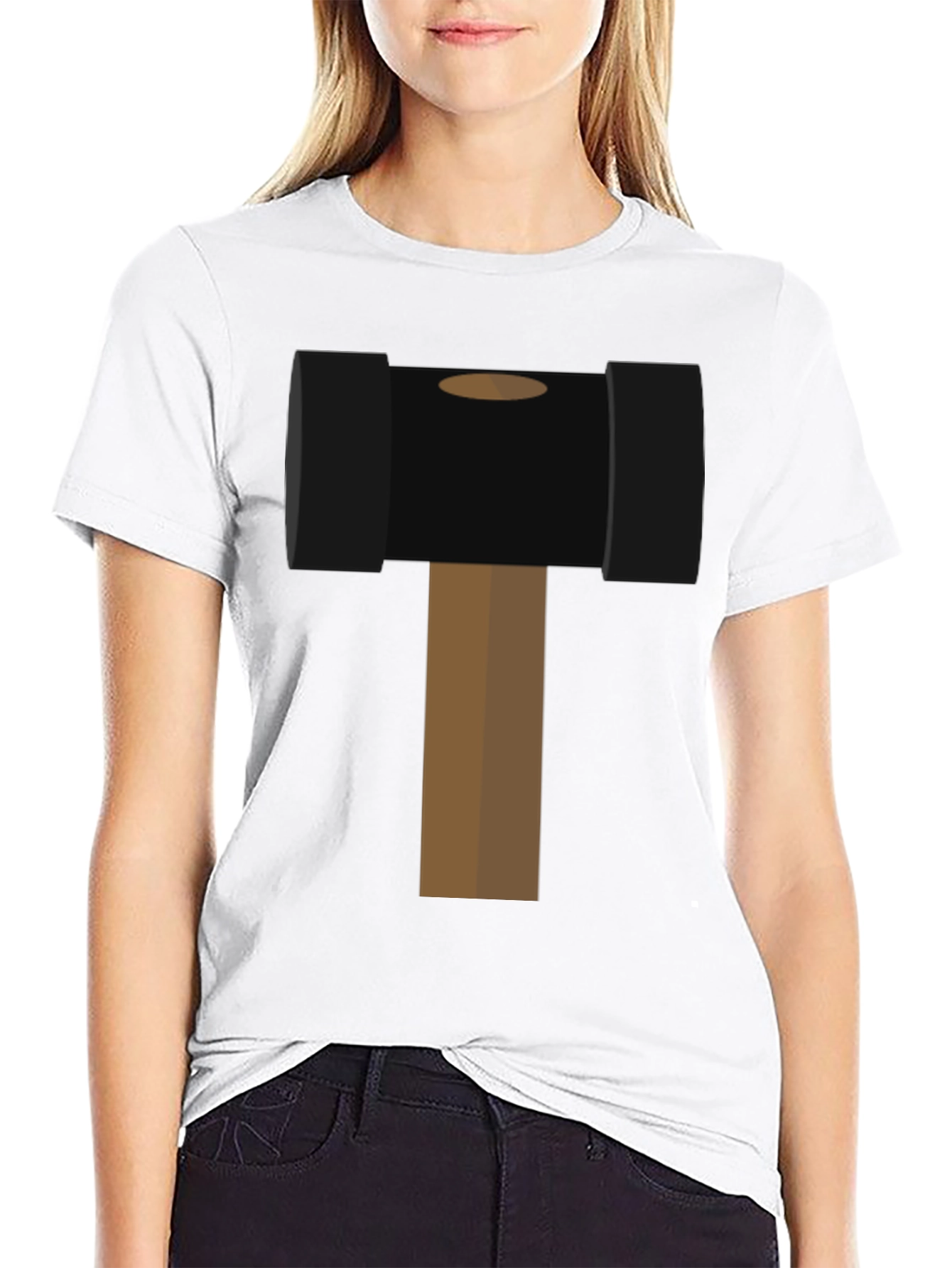 Black Hammer Time Graphic Tee - Novelty Black T-Shirt view 9