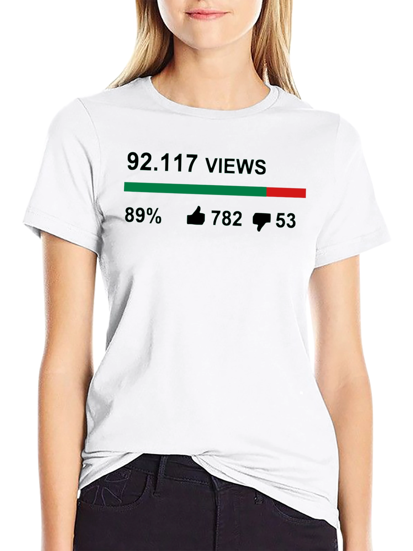 Black 92,117 Views Graphic T-Shirt view 9