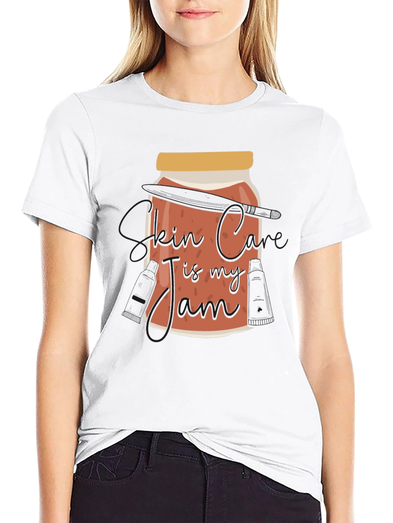 Black Skin Care Is My Jam Graphic Tee view 9