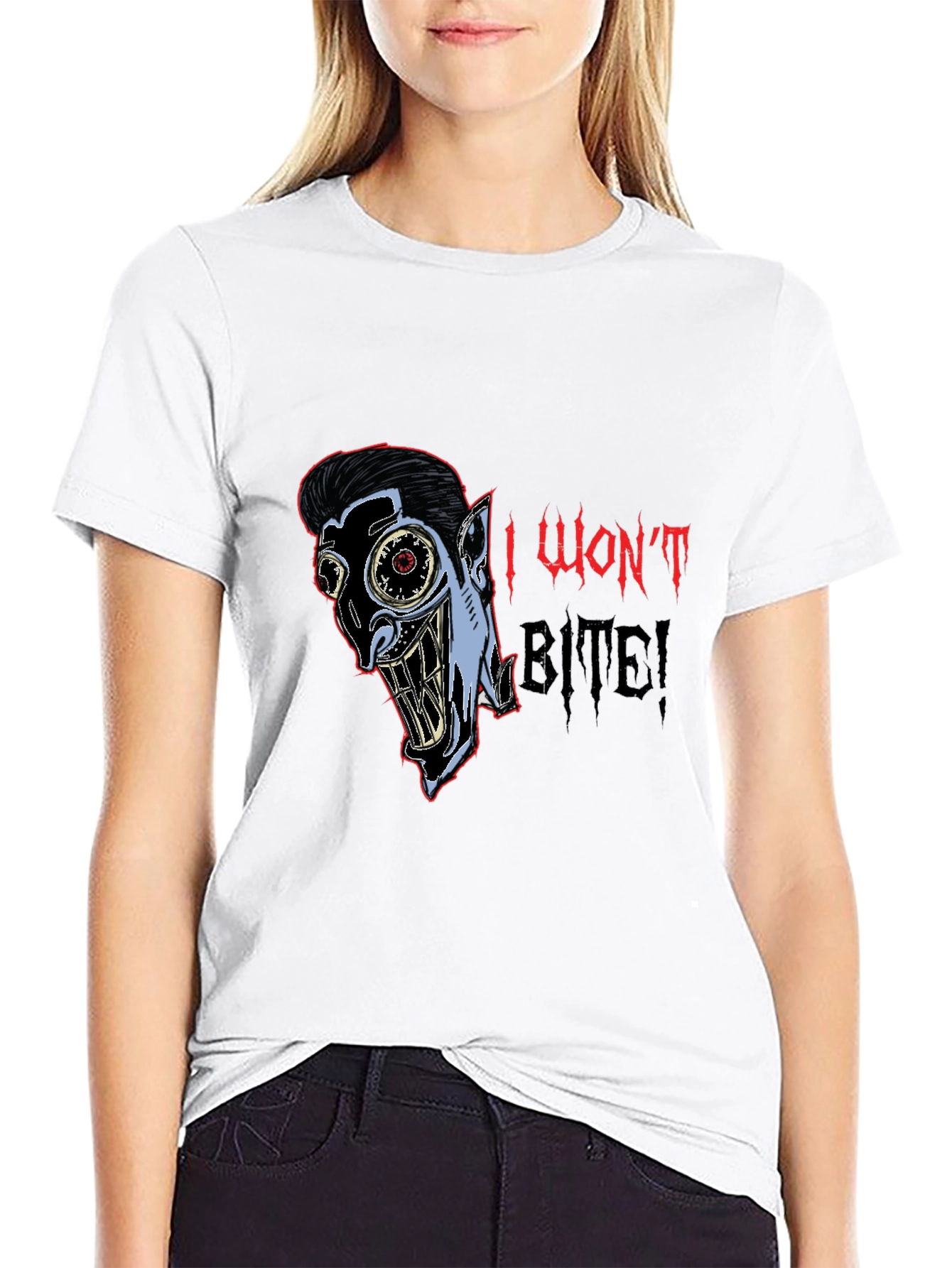 Black I Won't Bite Graphic Tee view 9