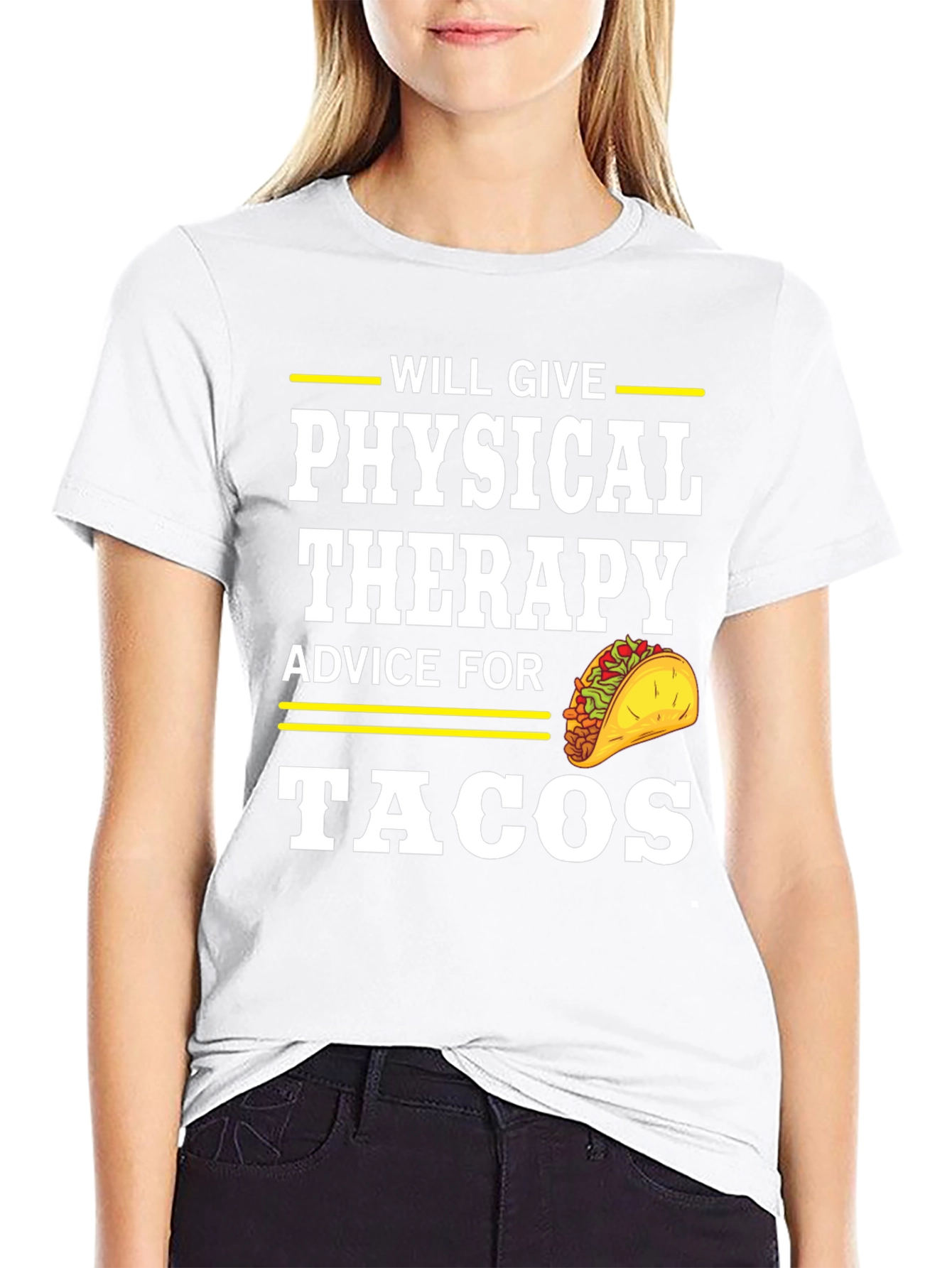 Black Physical Therapy Advice for Tacos T-Shirt view 9