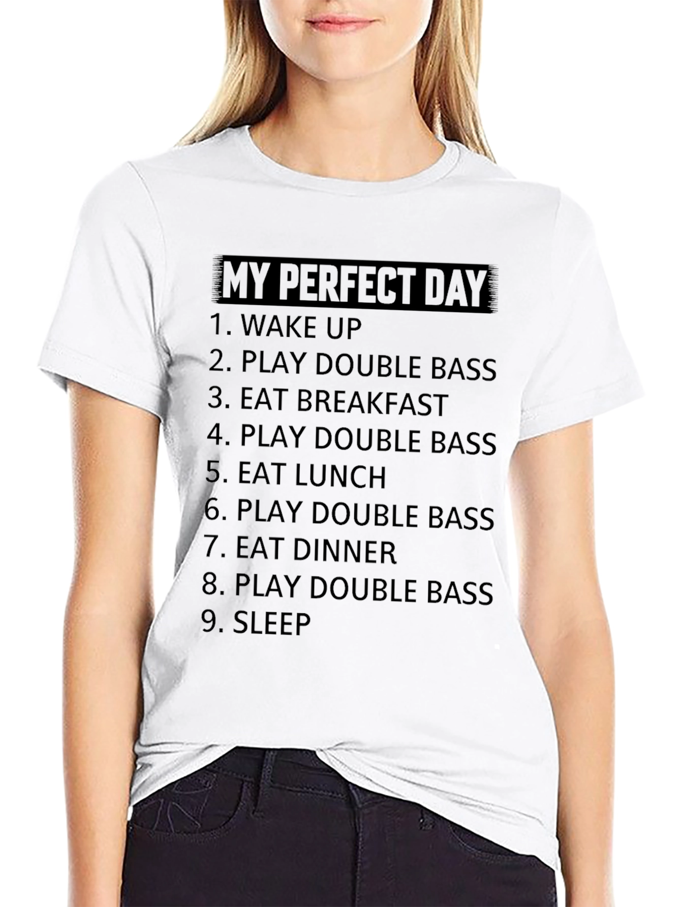 Black My Perfect Day Double Bass T-Shirt view 9