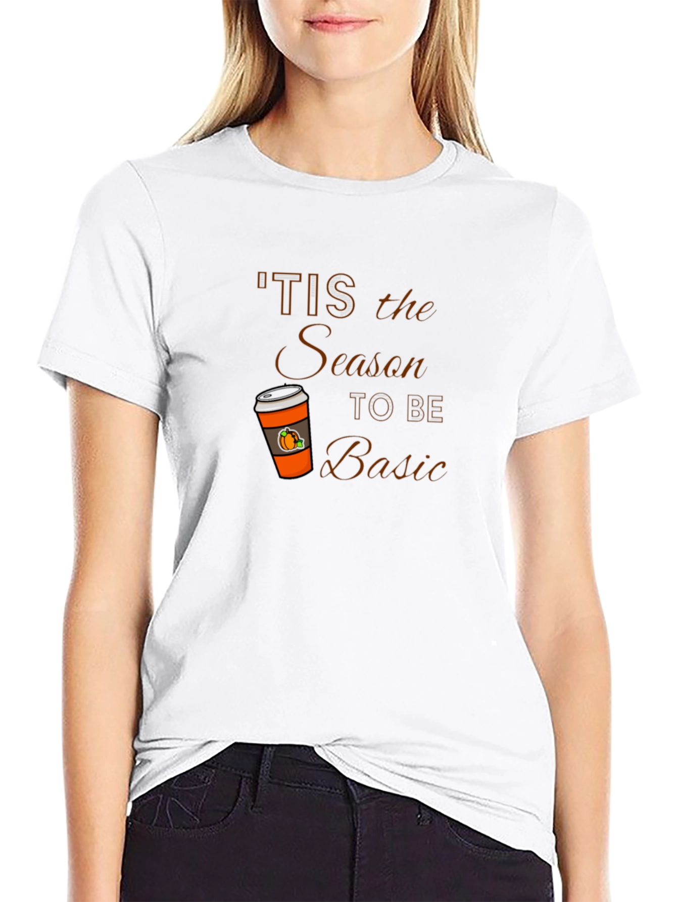Black 'Tis the Season to be Basic' Black T-Shirt view 9