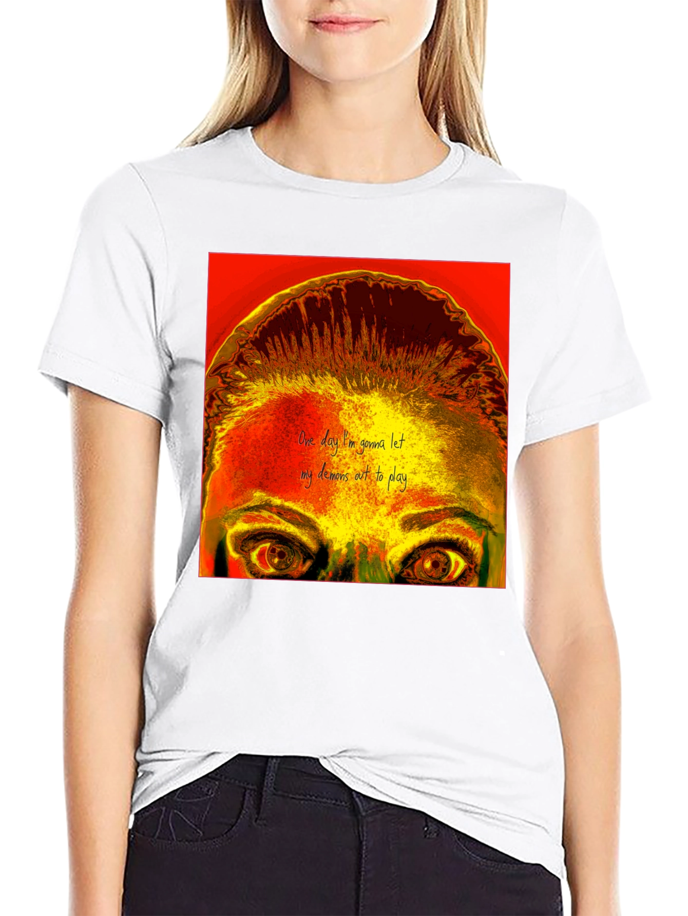 Black Demons Out To Play Graphic Tee view 9