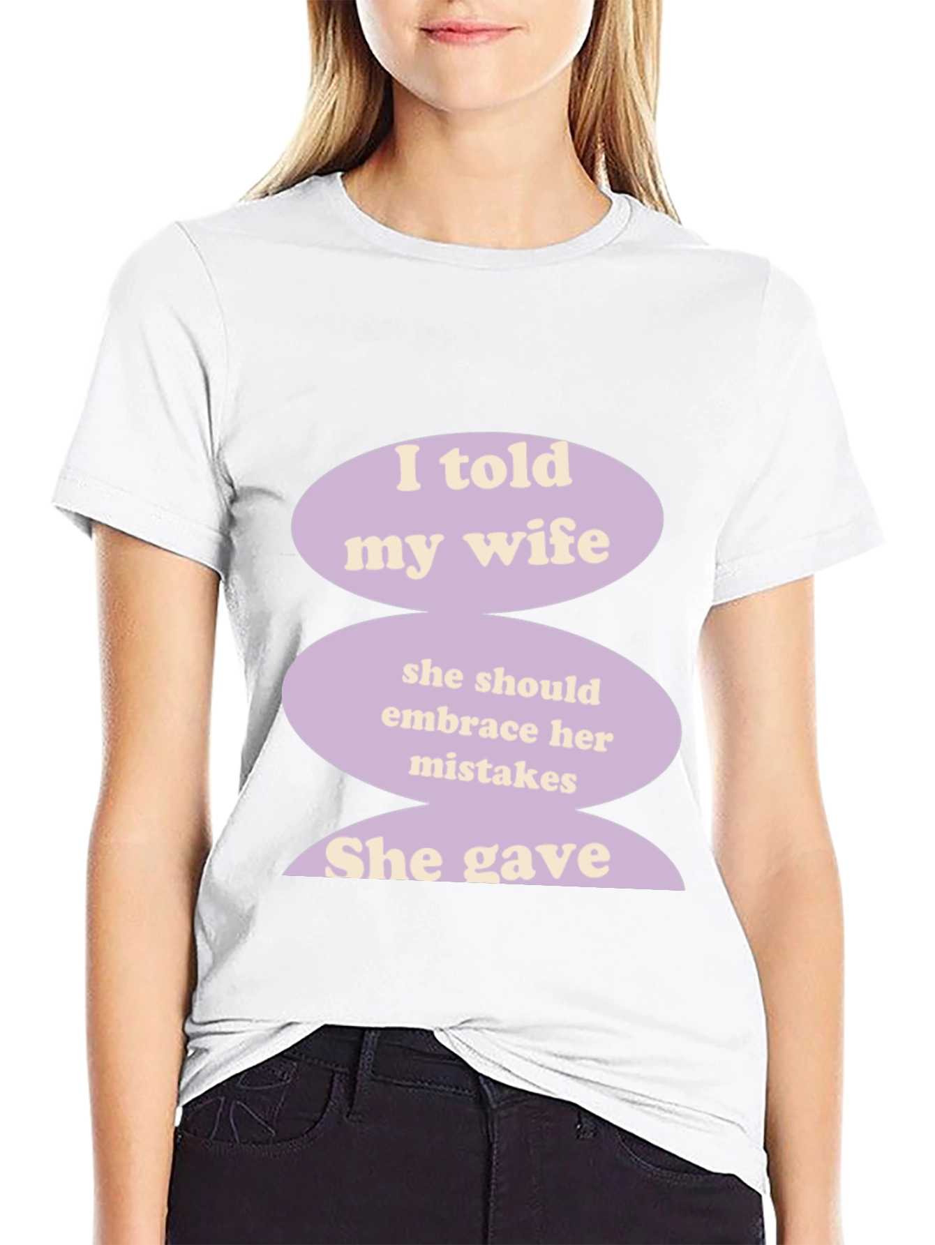 Black Humorous "I Told My Wife" Graphic T-Shirt view 9