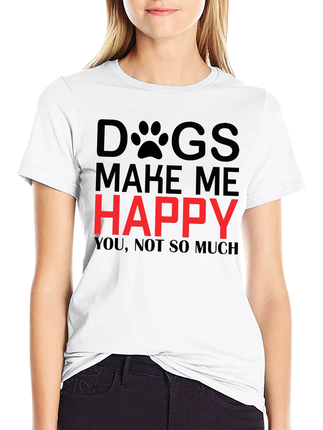 Black Dogs Make Me Happy Graphic Tee view 9