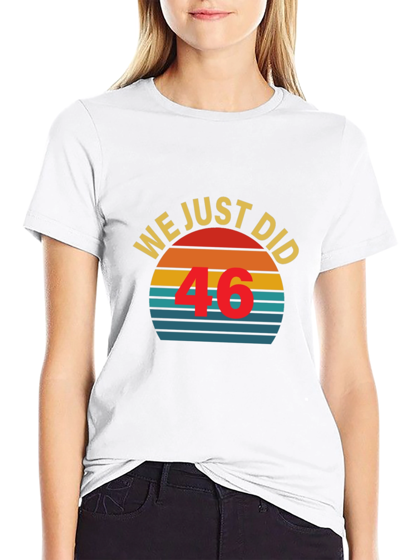 Black We Just Did 46 T-Shirt Vintage Sunset view 9