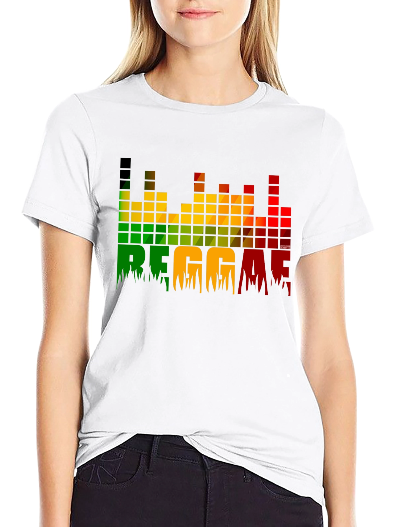 Black Reggae Graphic Tee - Rasta Music Lover Shirt view 9