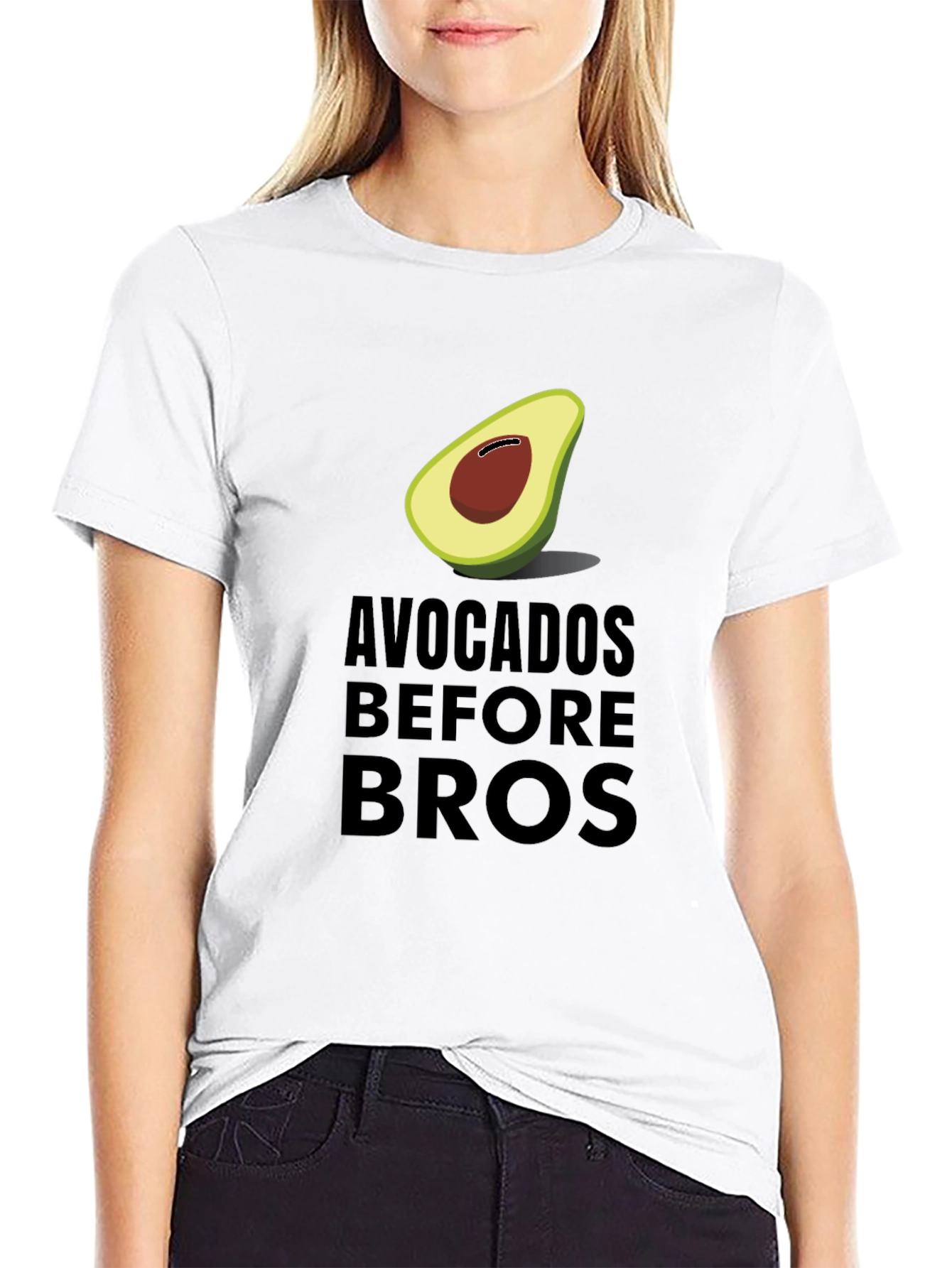 Black Avocados Before Bros Funny Graphic Tee view 9