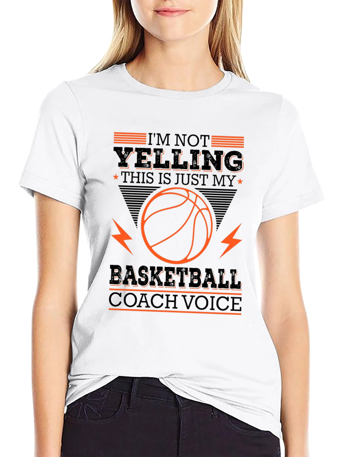 Black Basketball Coach Voice T-Shirt view 9