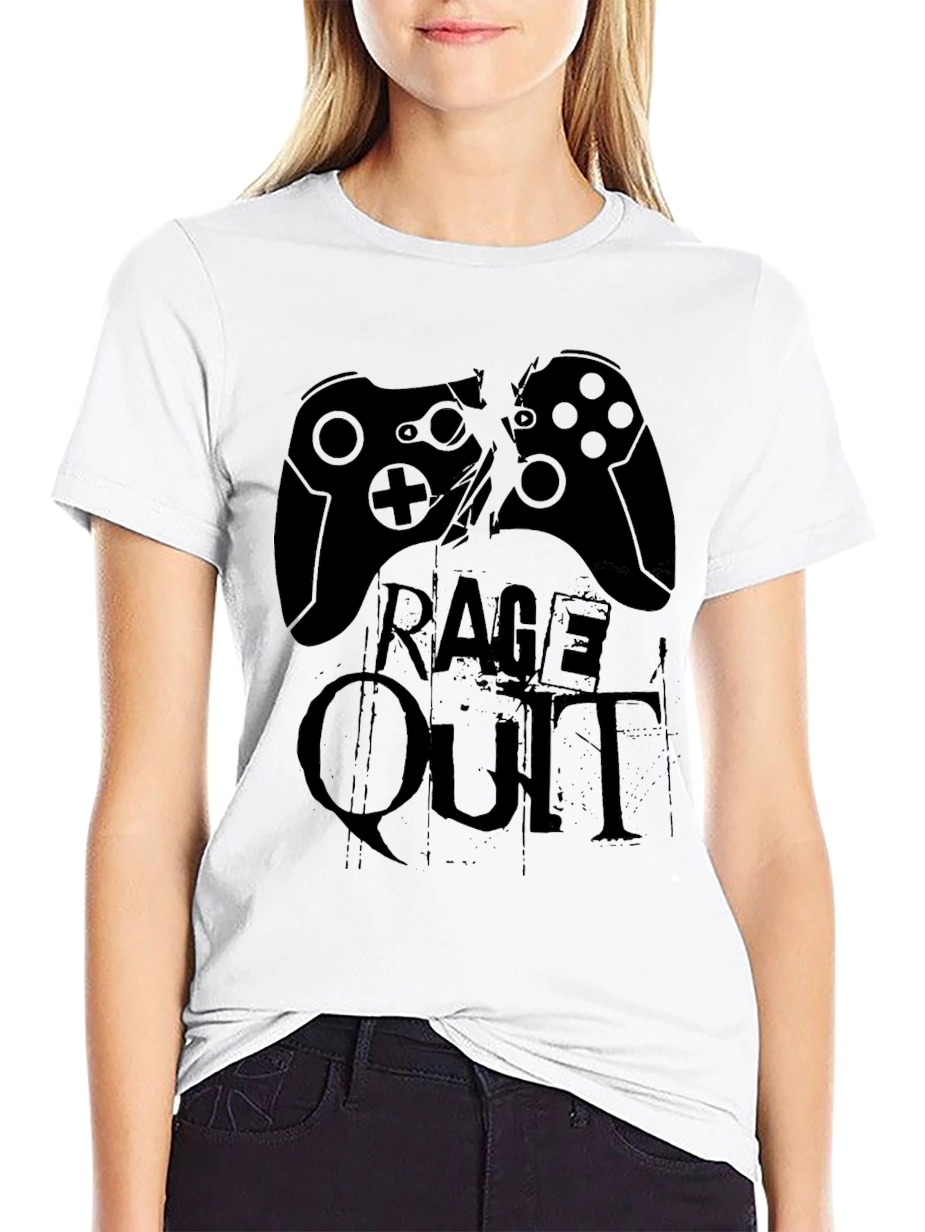 Black Rage Quit Gaming T-Shirt - Black view 9