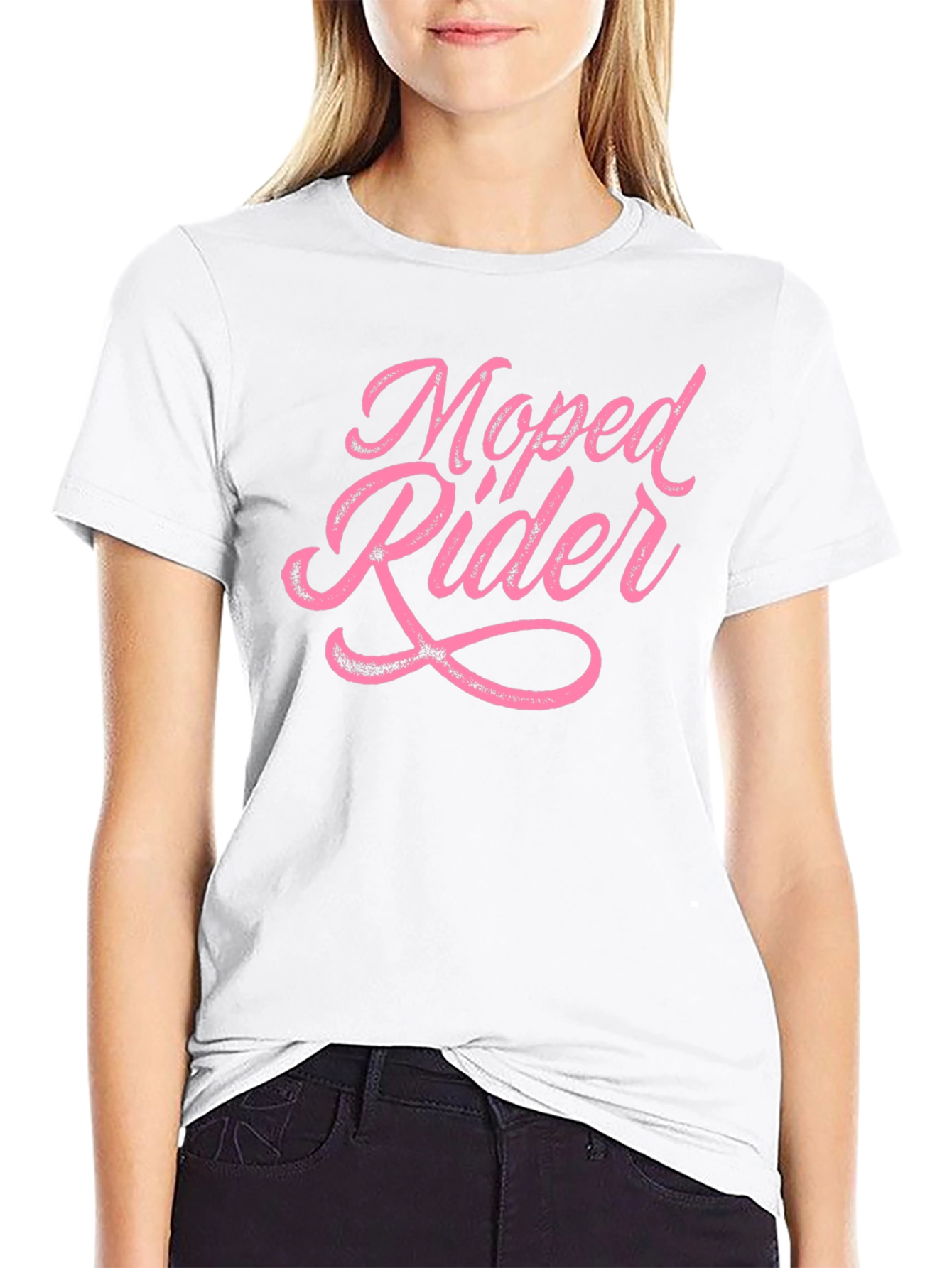 Black Moped Rider Graphic Tee view 9