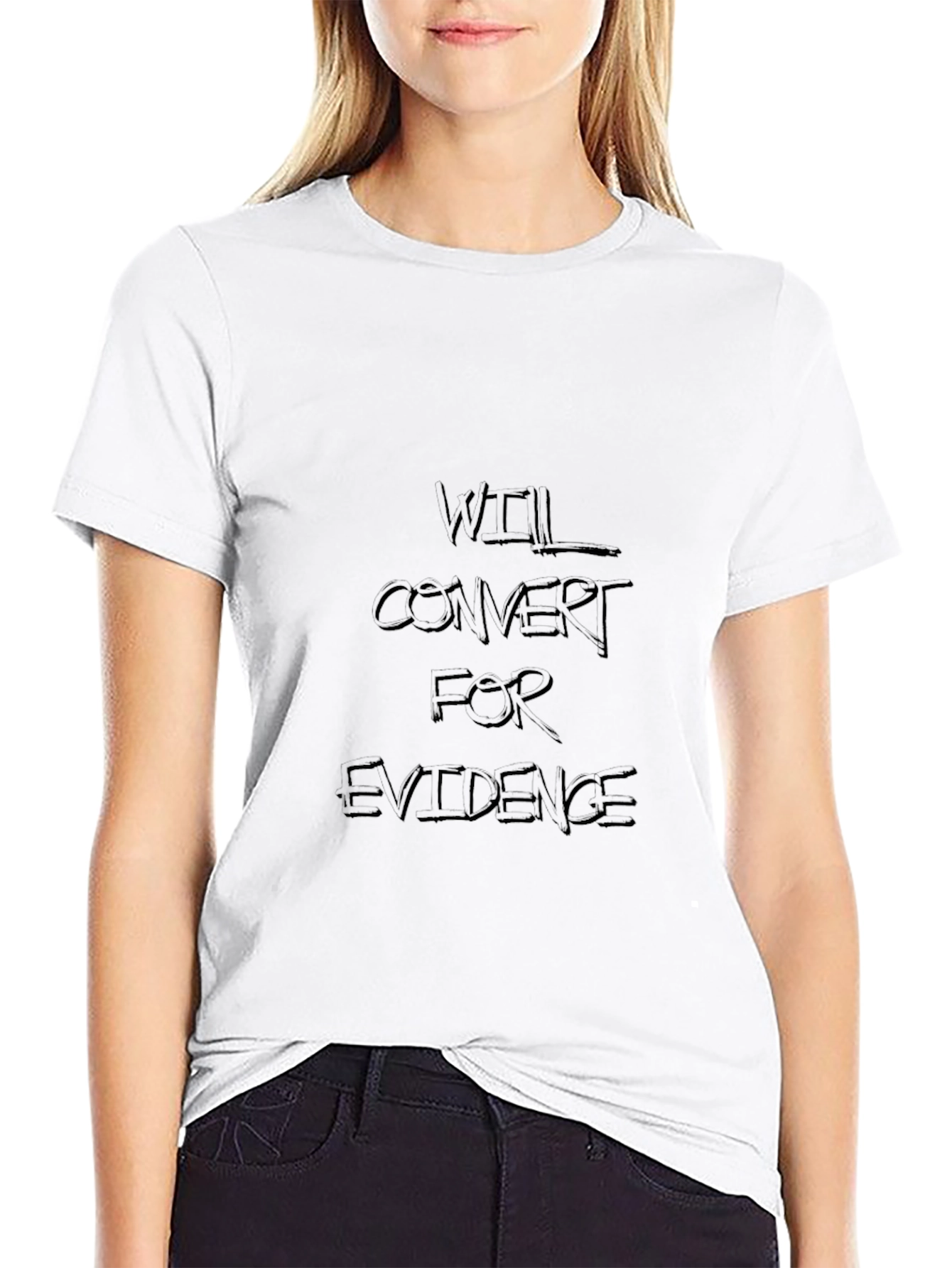 Black Will Convert for Evidence Black T-Shirt view 9