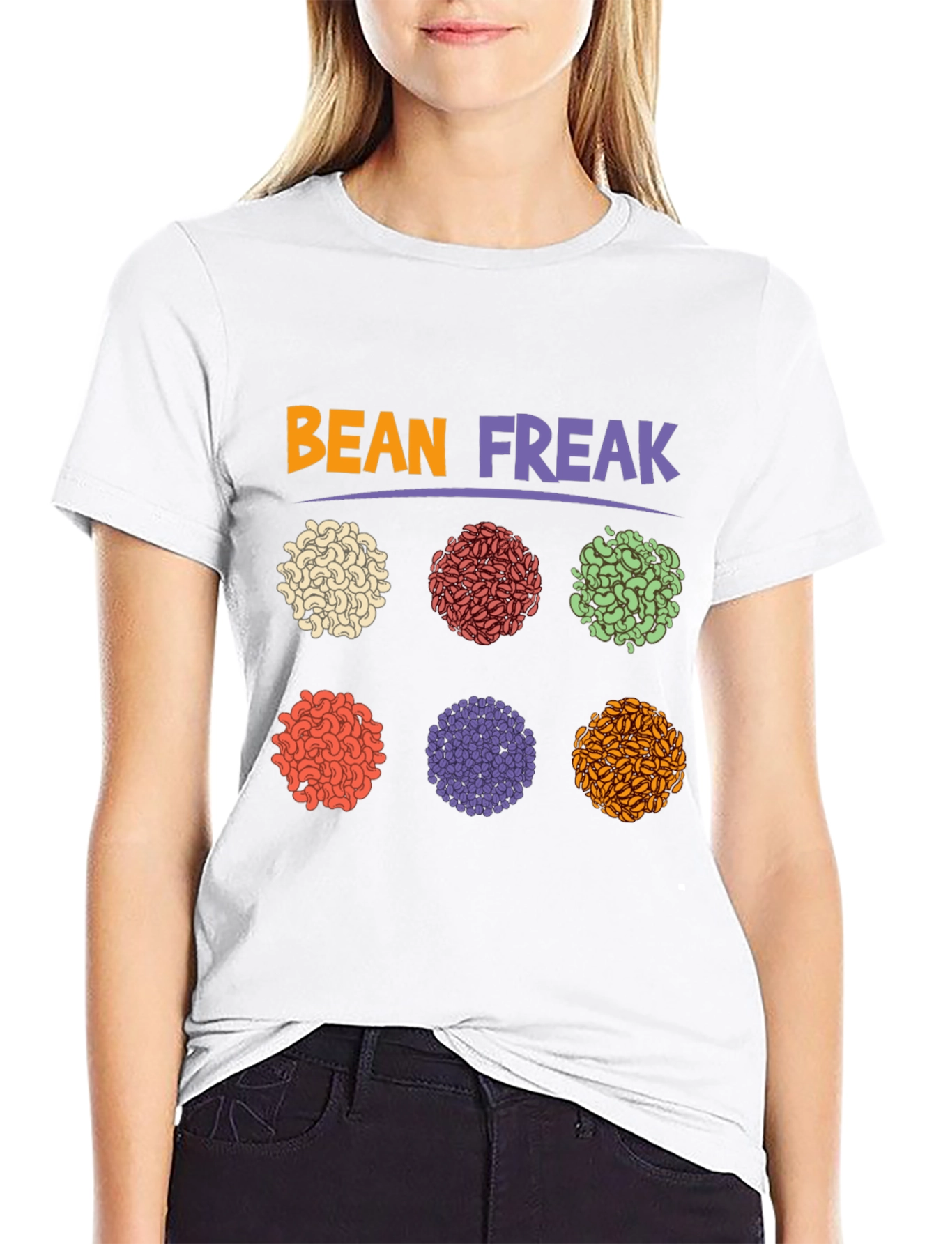Black Bean Freak Graphic T-Shirt - Casual Wear view 9