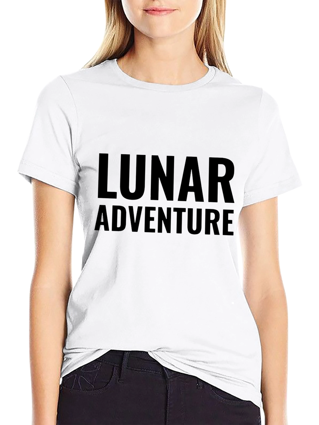 Black Lunar Adventure Black T-Shirt view 9