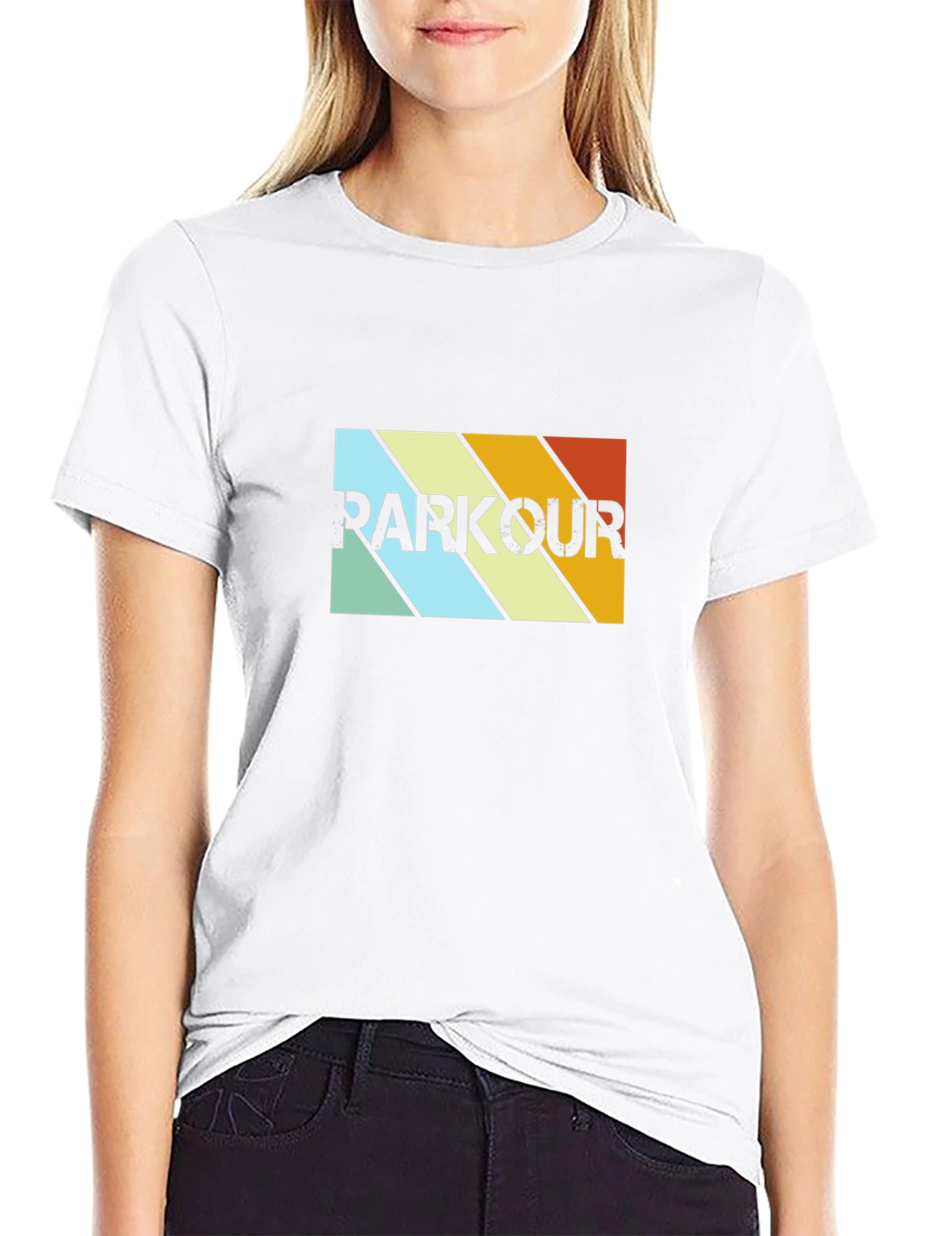 Black Retro Parkour T-Shirt - Urban Sportswear view 9