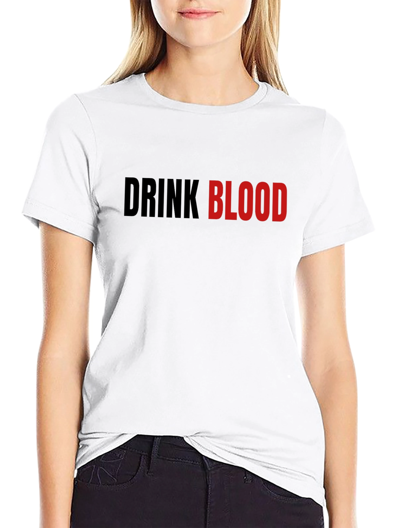 Black Drink Blood Graphic Tee - Edgy Vampire Style view 9