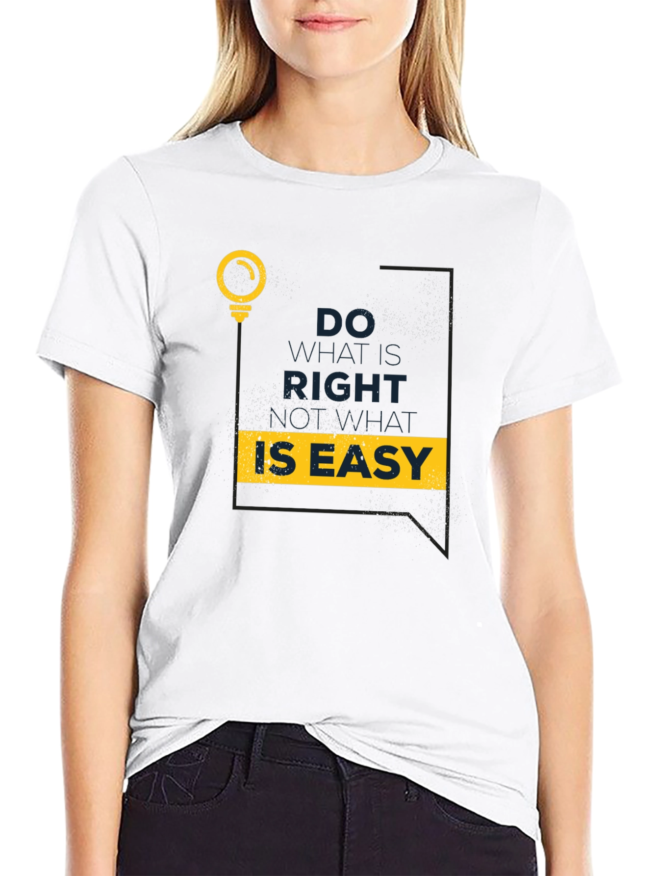 Black Motivational Graphic Tee: Do What Is Right view 9