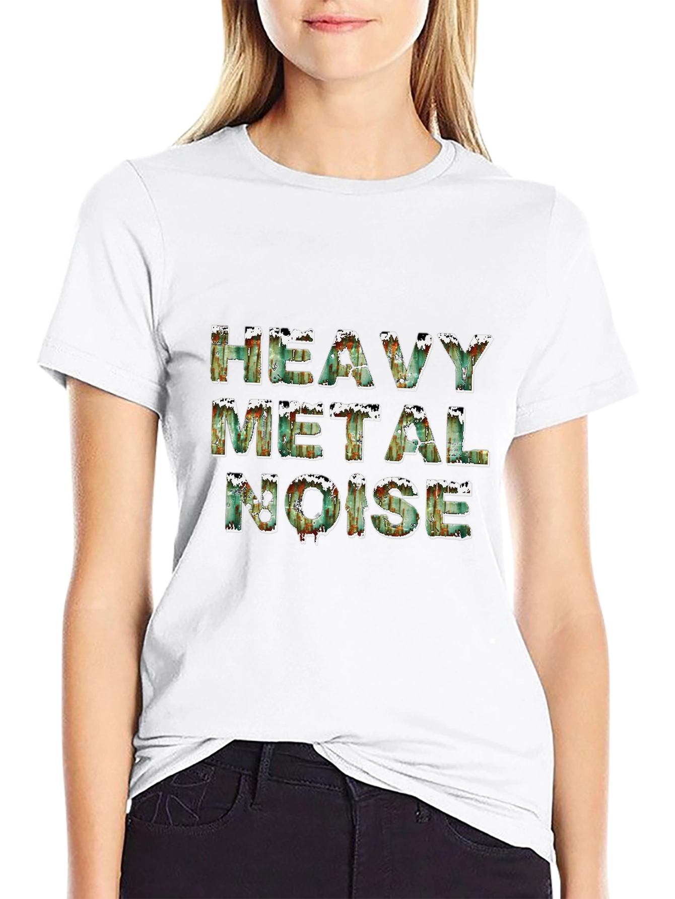 Black Heavy Metal Noise Black T-Shirt view 9