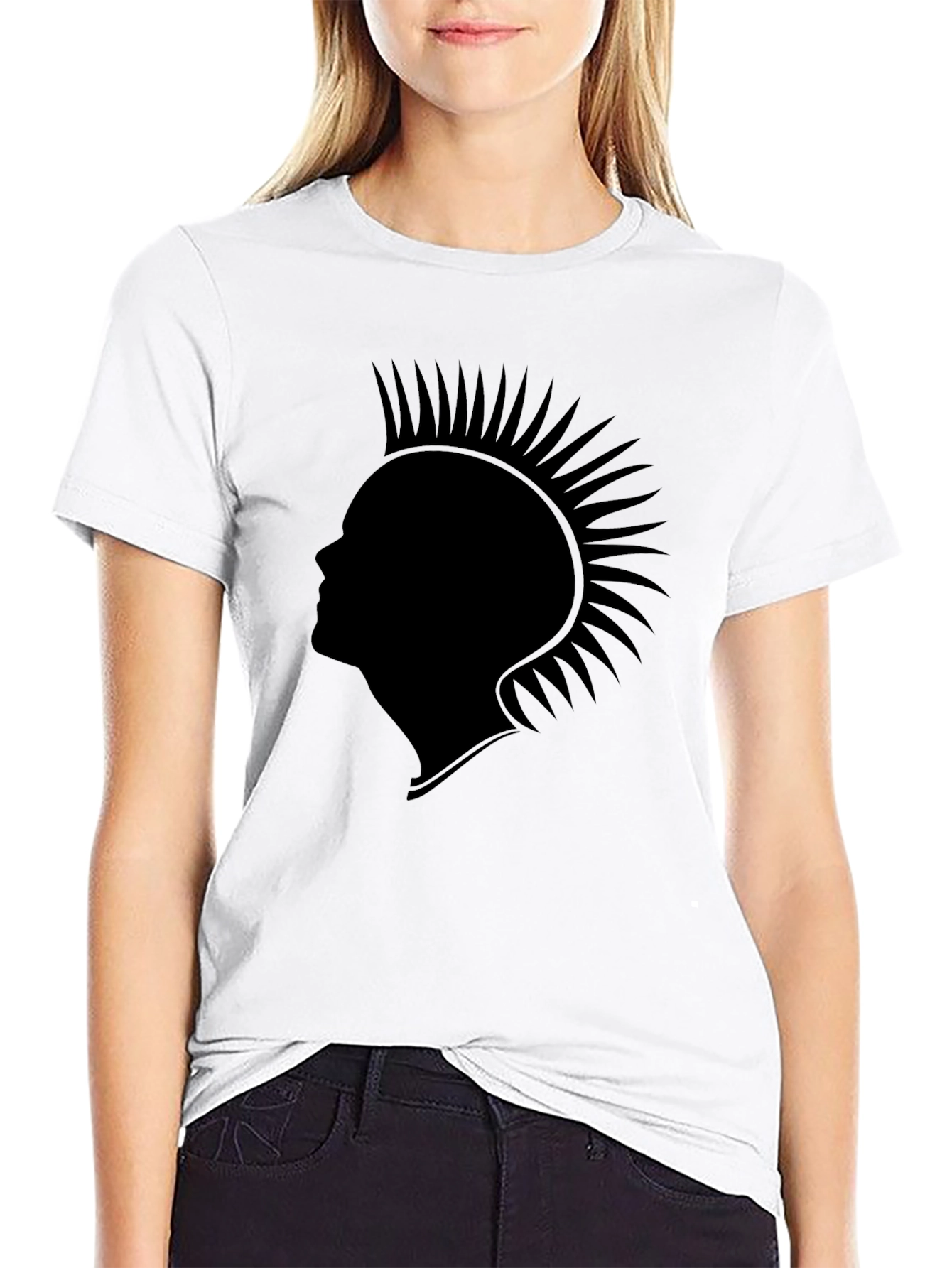 Black Punk Silhouette Graphic Tee - Classic Black view 9