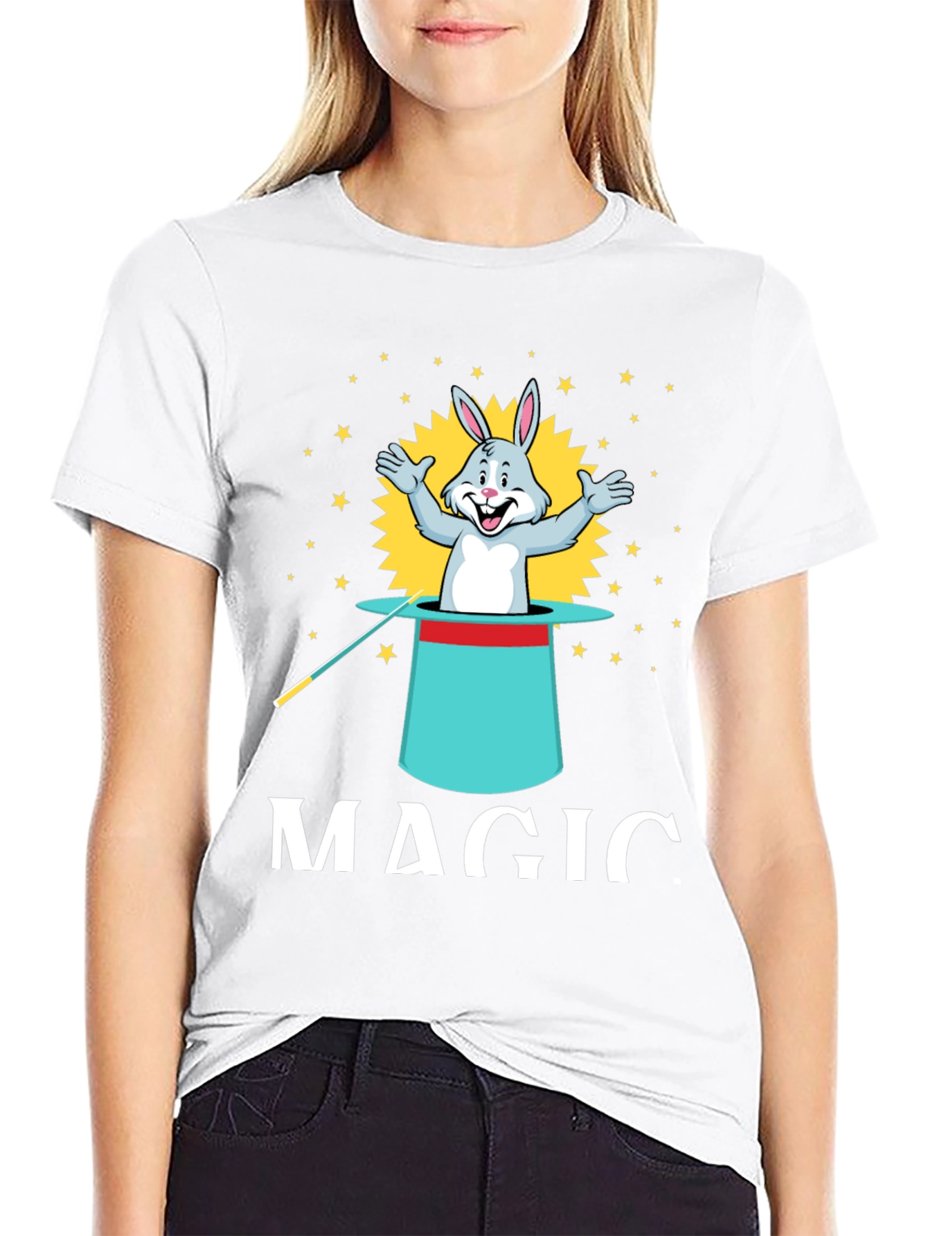 Black Magic Rabbit Tee - Illusionist Style view 9