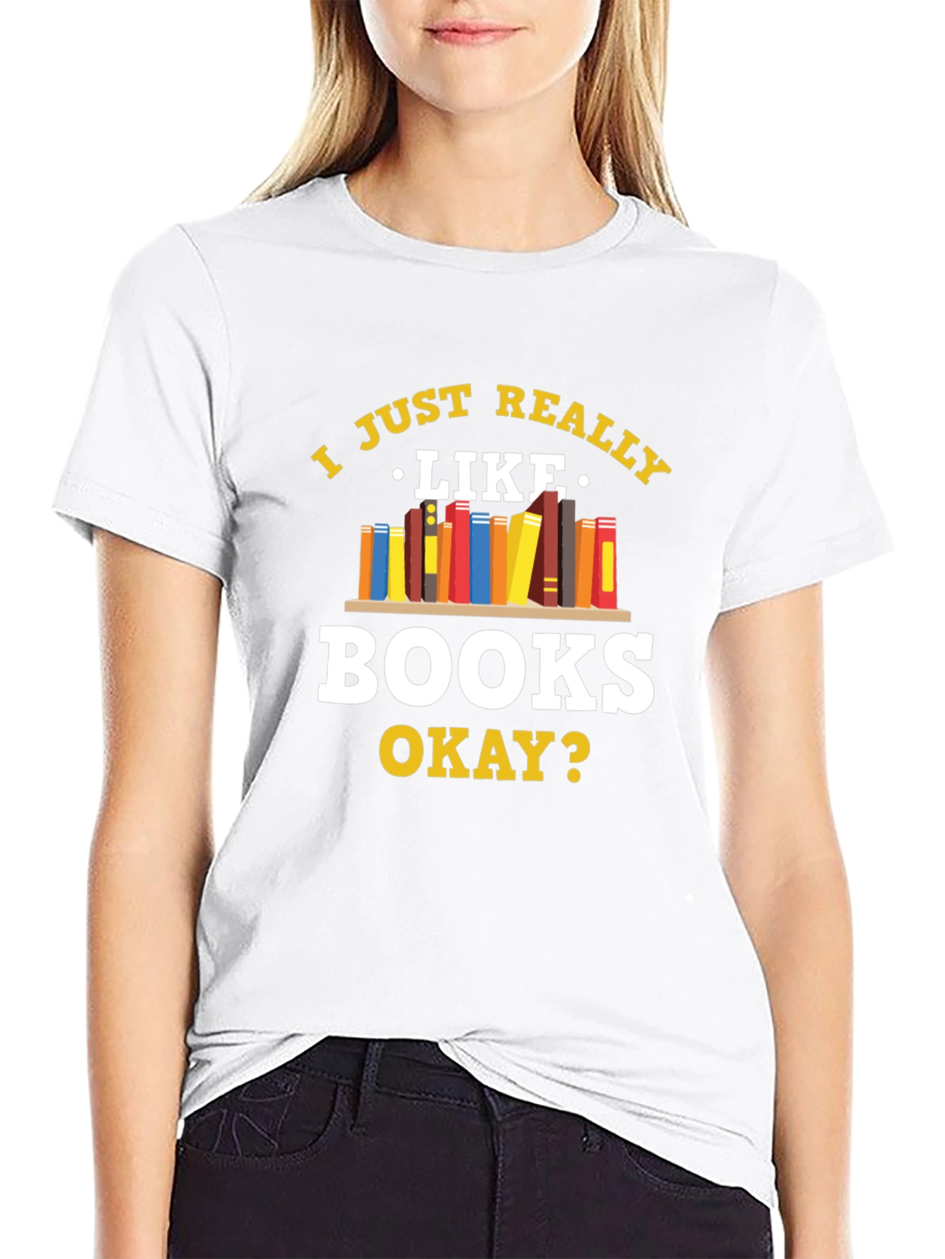 Black Book Lover's Tee: I Just Really Like Books view 9