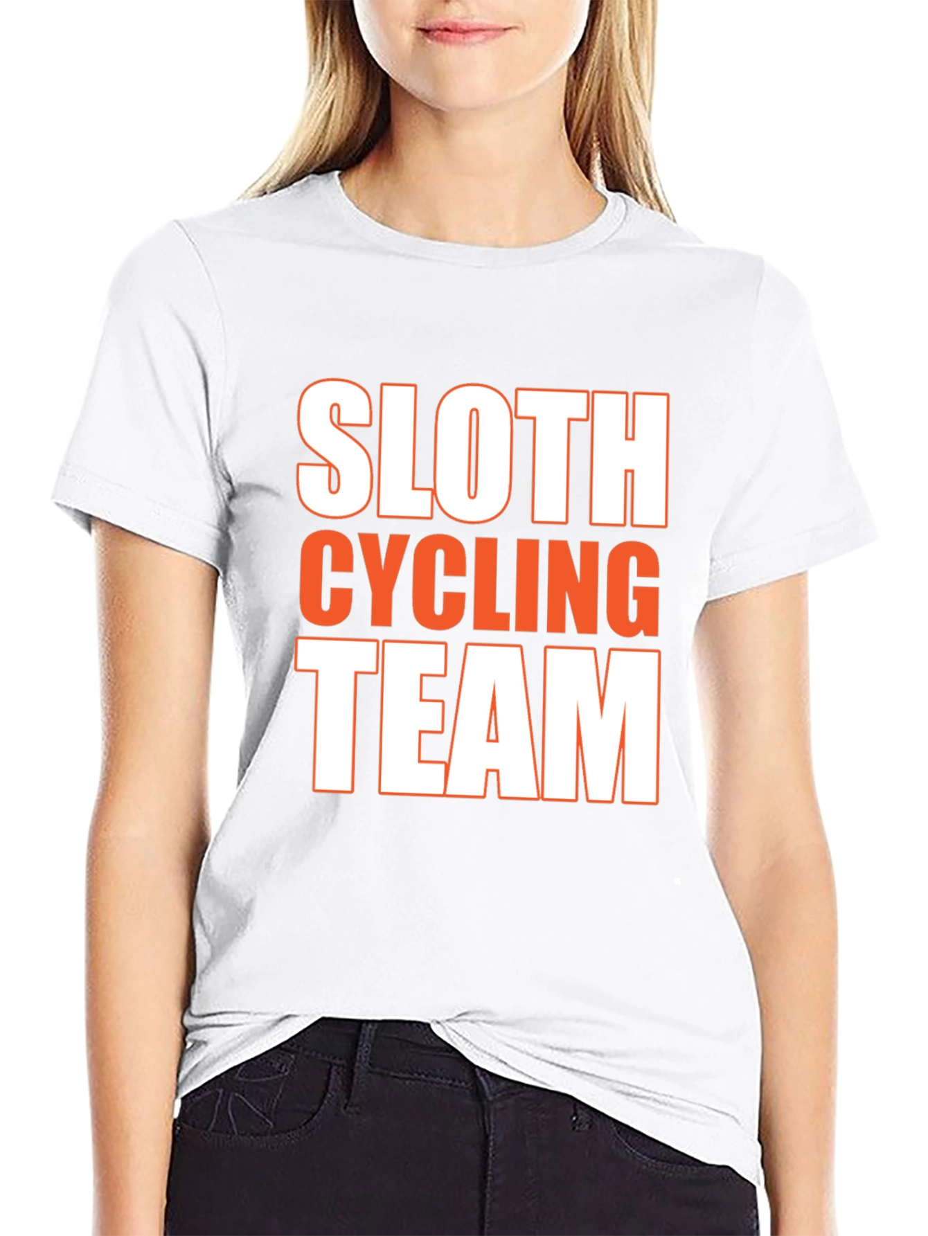 Black Sloth Cycling Team Funny Graphic T-Shirt view 9
