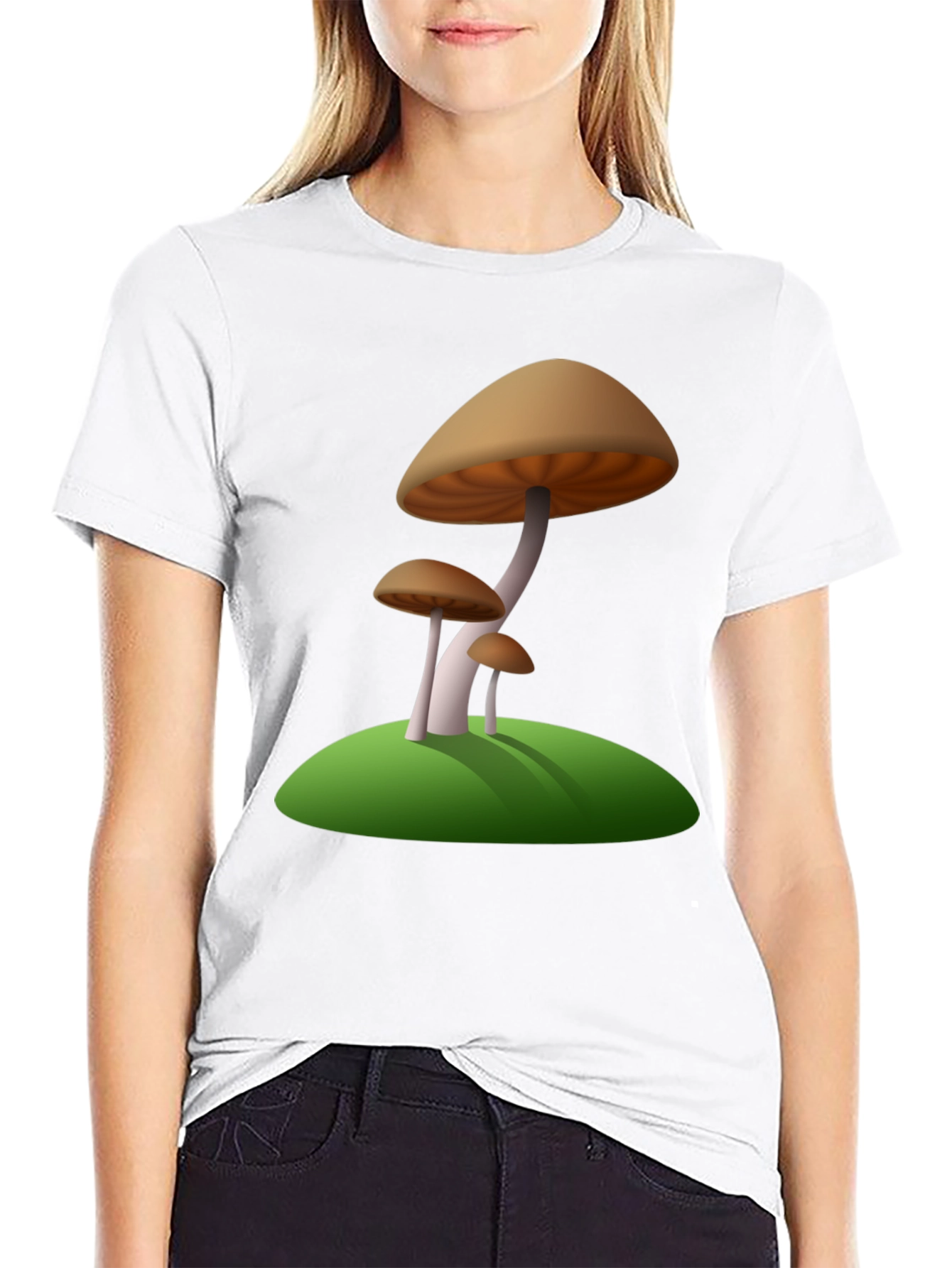 Black Mushroom Graphic Tee - Nature Inspired Design view 9