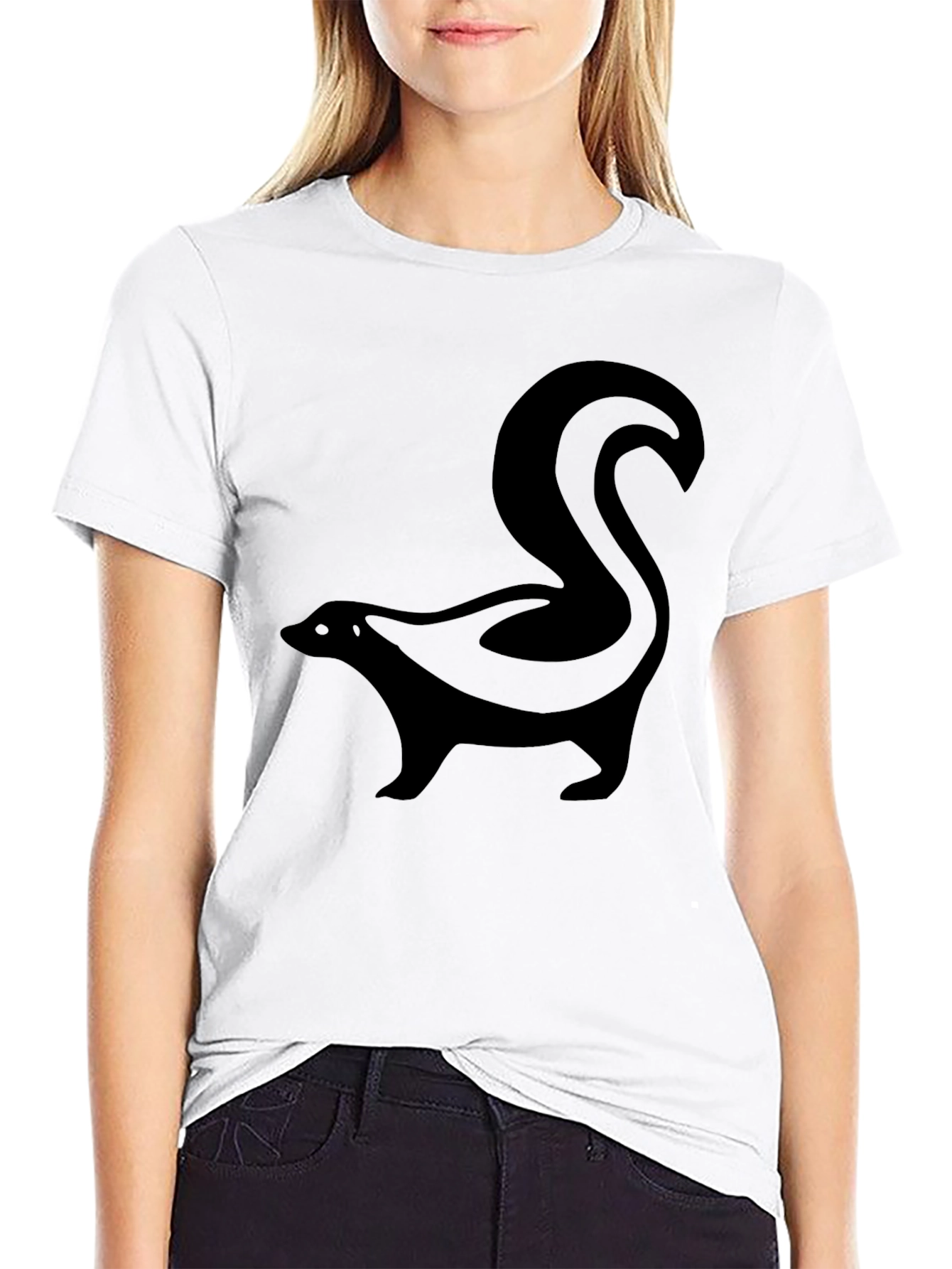 Black Skunk Graphic T-Shirt - Men's Black Tee view 9