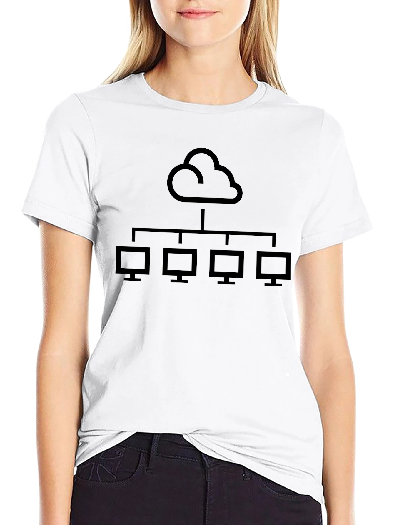 Black Cloud Network Black T-Shirt view 9