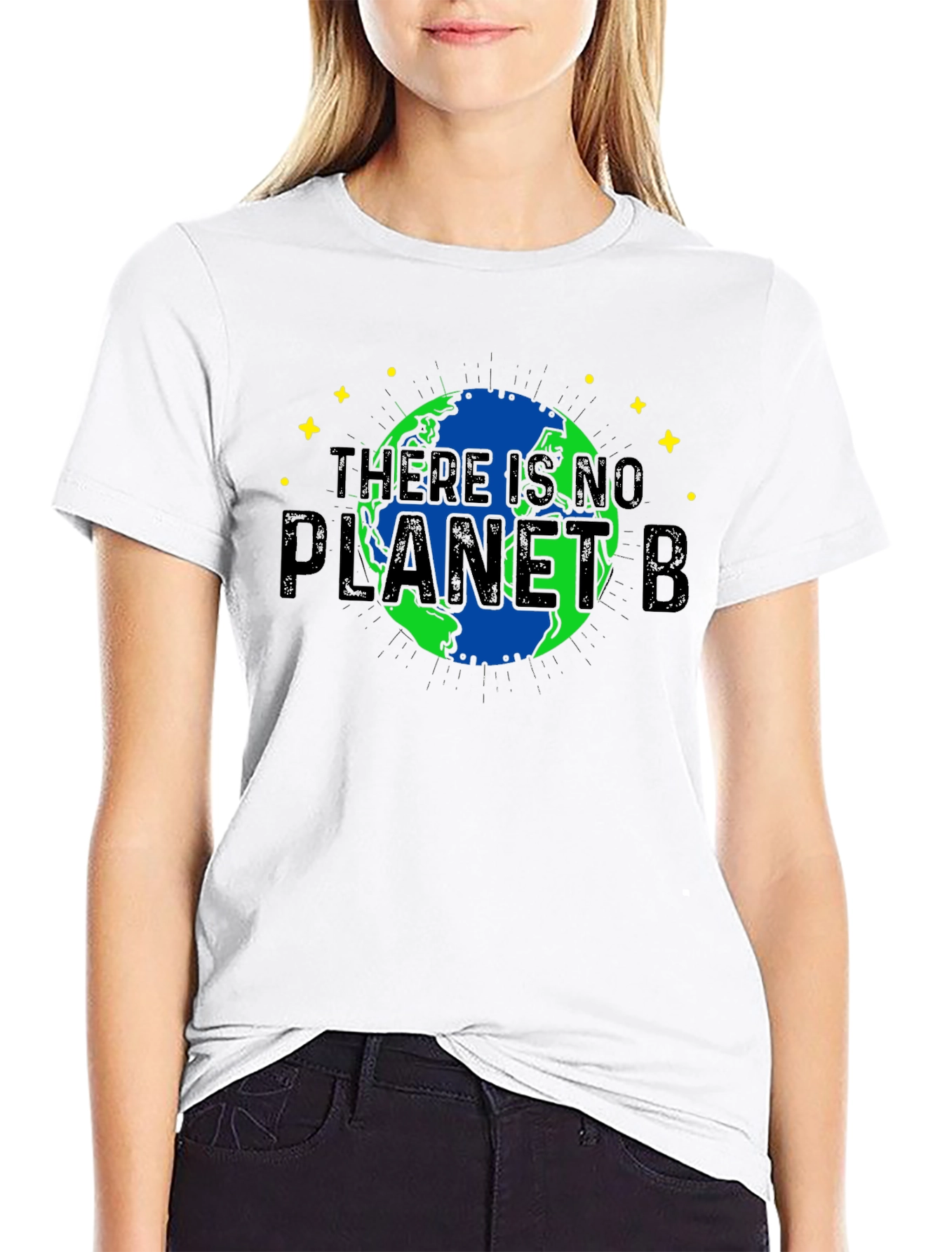 Black There Is No Planet B T-Shirt view 9