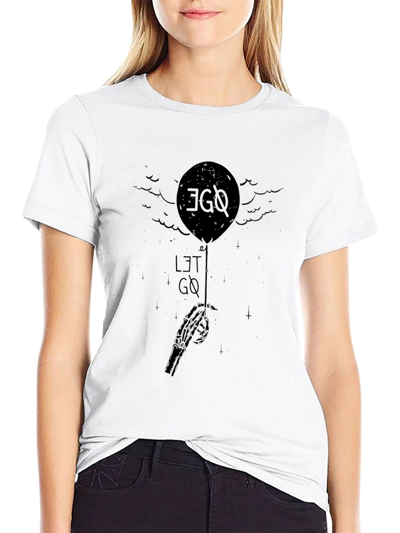 Black Ego Let Go Balloon Graphic Tee view 9