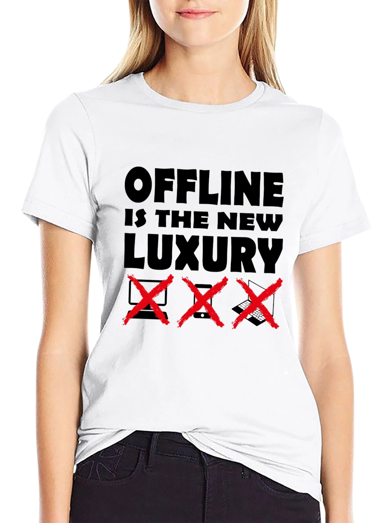 Black Offline is the New Luxury Graphic Tee view 9
