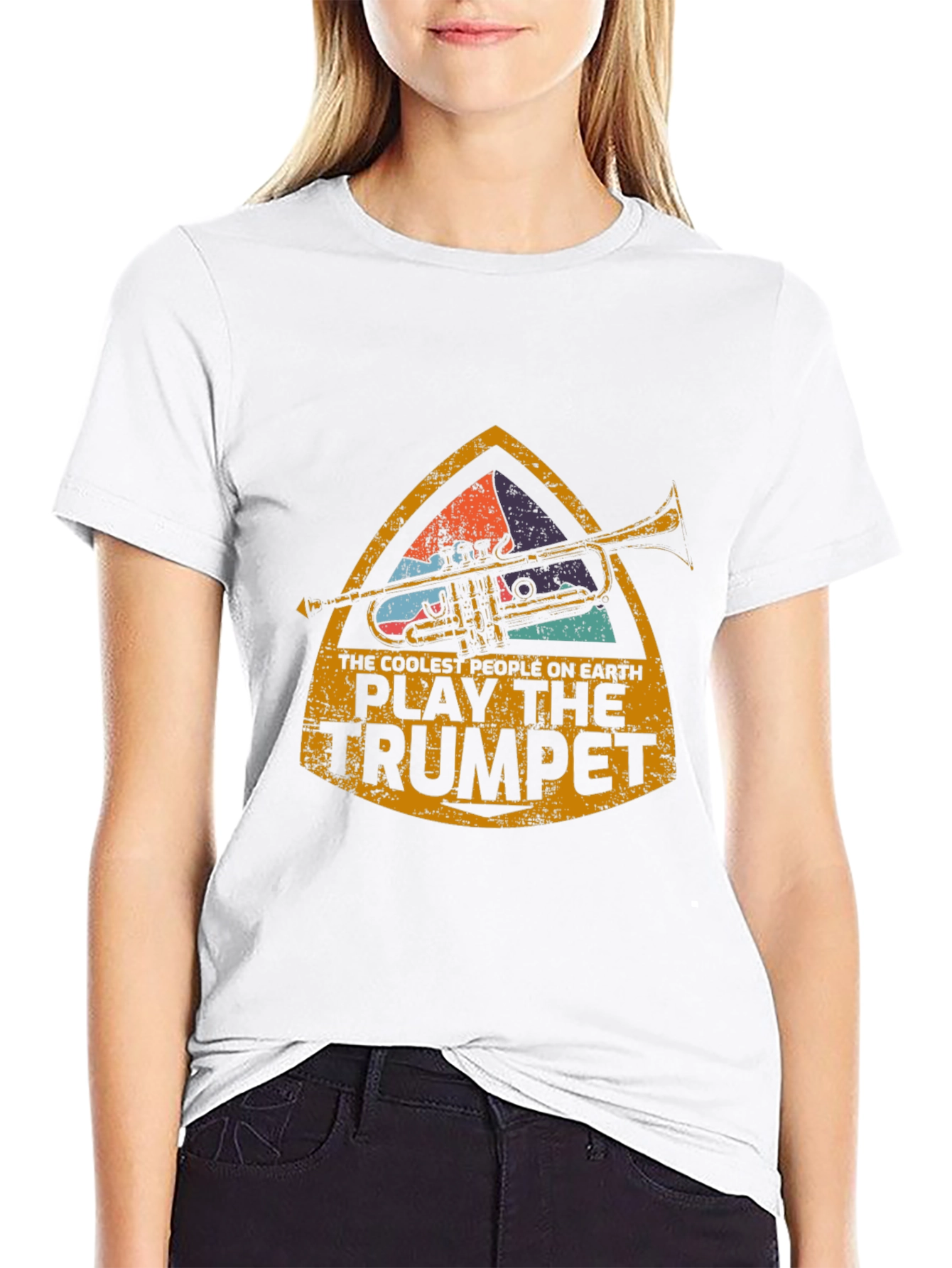 Black Coolest Trumpet Player T-Shirt view 9