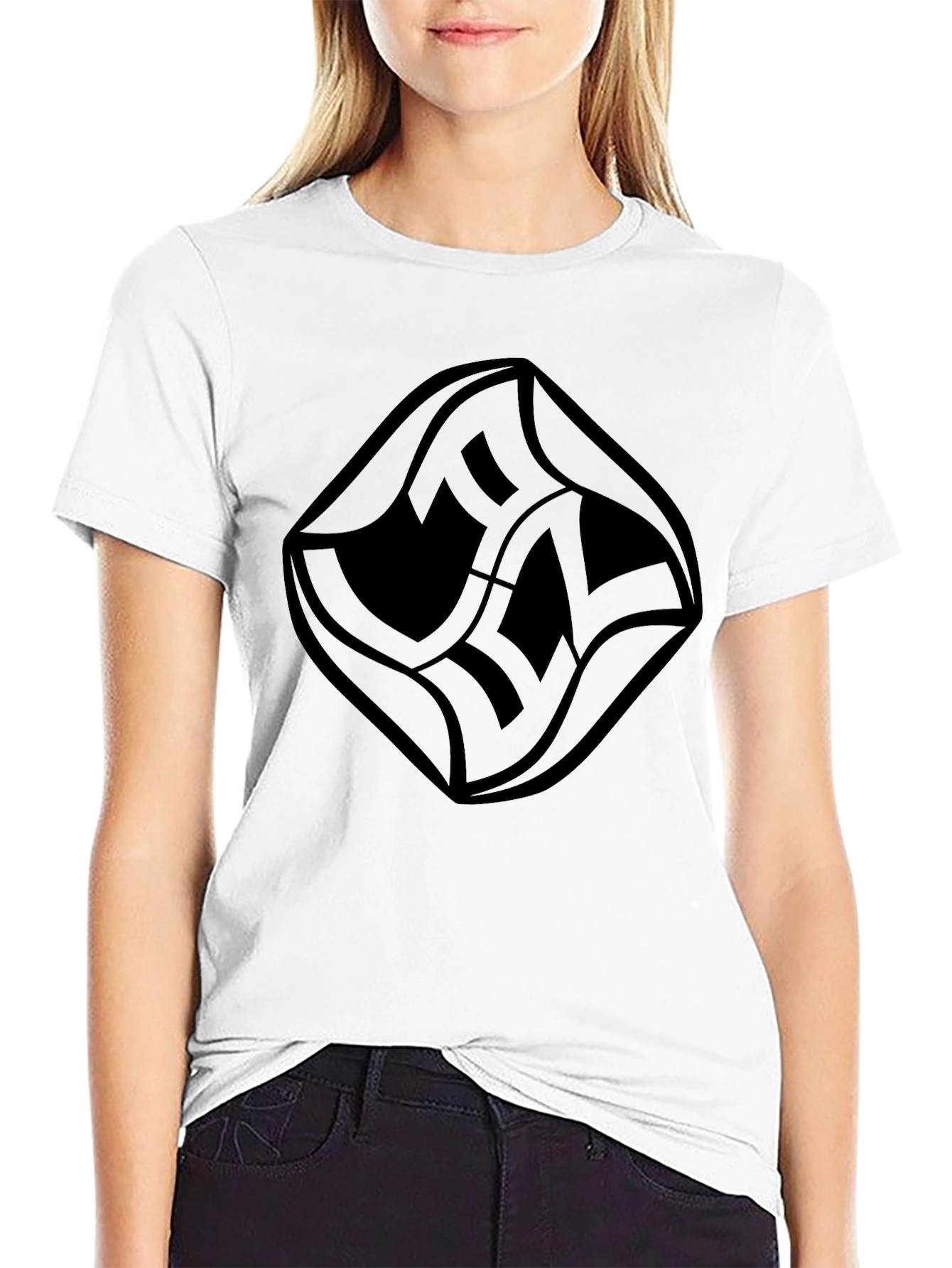 Black Modern Graphic Tee - Stylish Black Design view 9