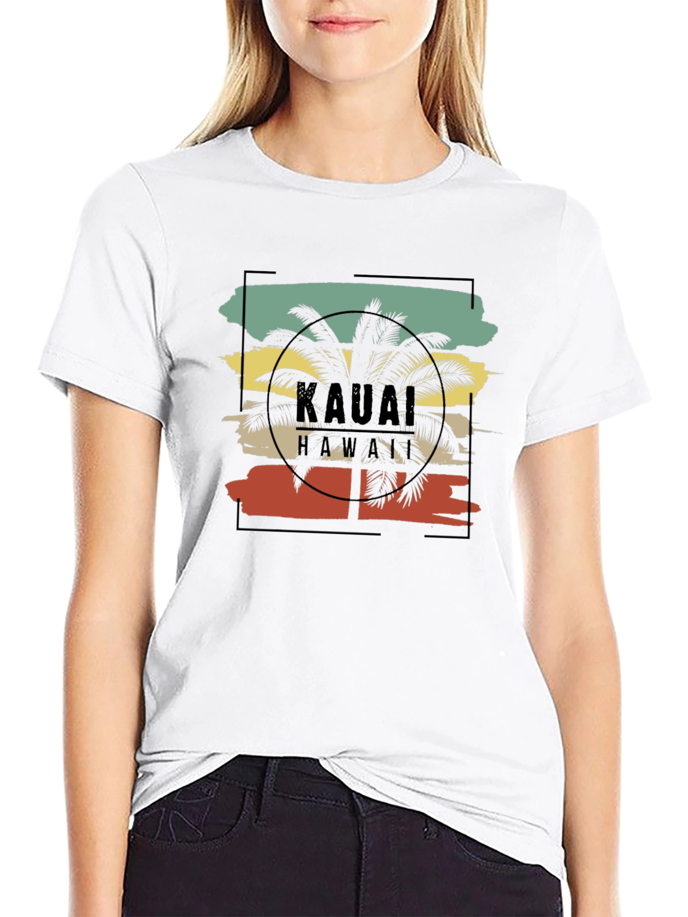 Black Kauai Hawaii Palm Tree T-Shirt view 9