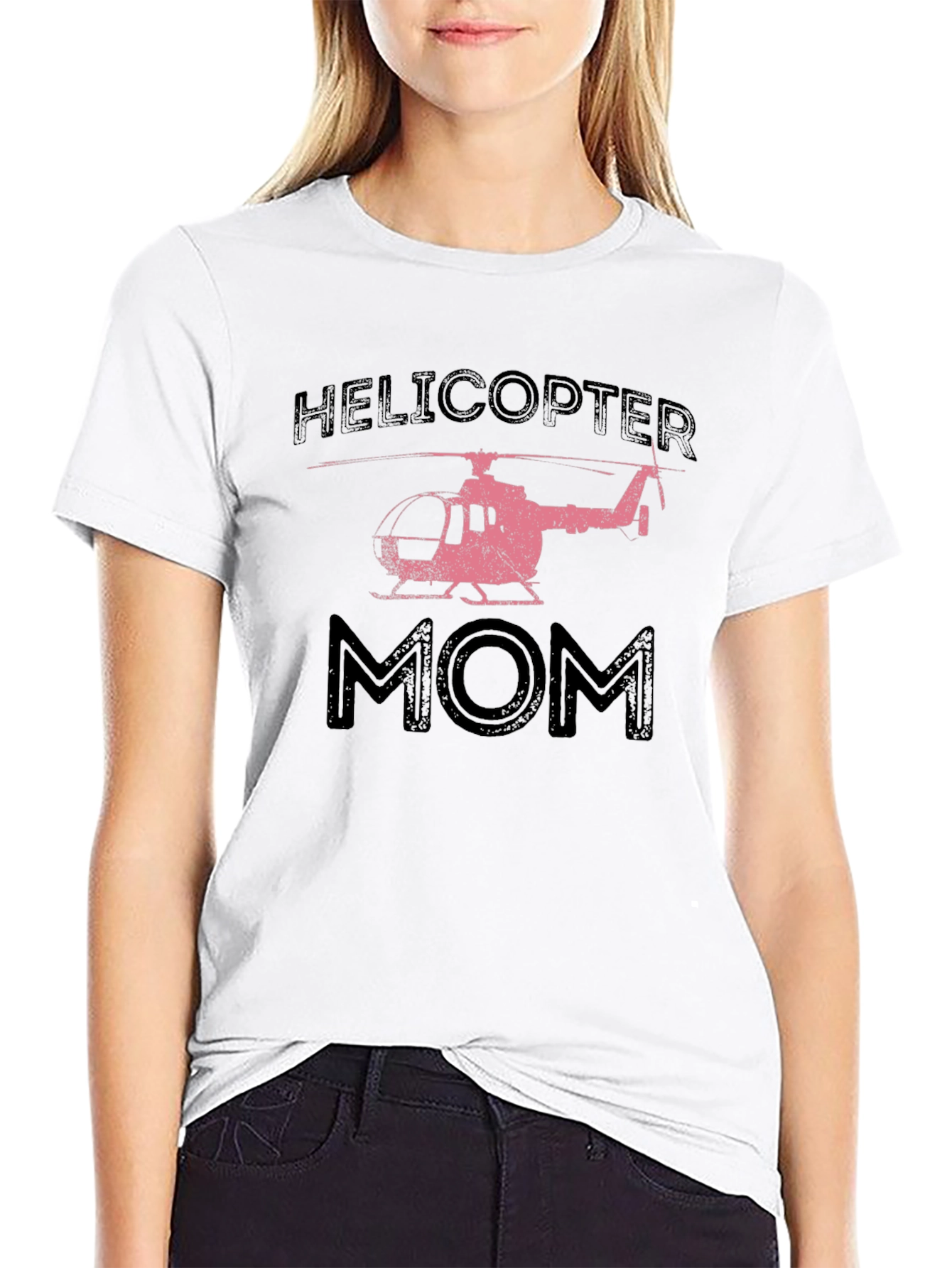 Black Helicopter Mom T-Shirt - Trendy Graphic Tee view 9