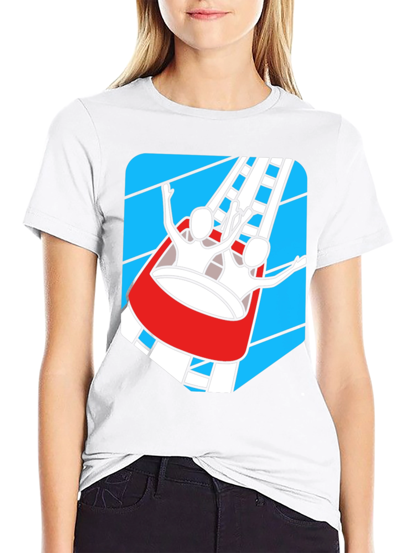 Black Roller Coaster Ride T-Shirt - Thrill Seeker Tee view 9