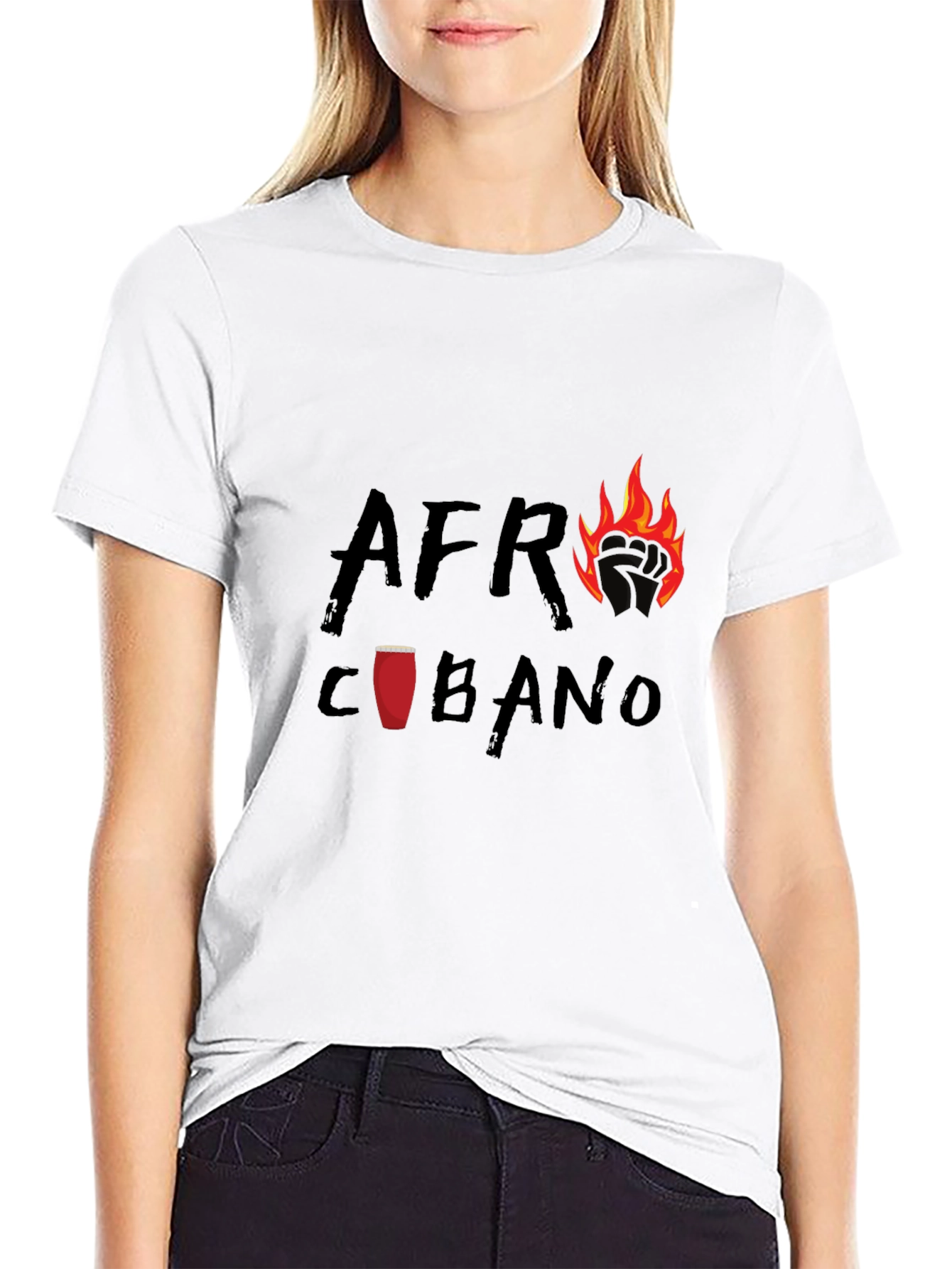 Black Afro Cubano T-Shirt - Stylish Graphic Tee view 9