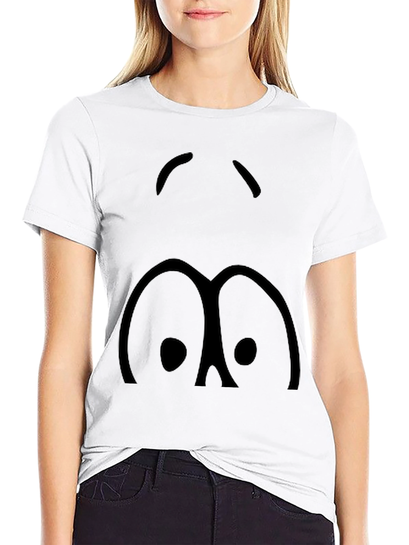 Black Googly Eyes Graphic T-Shirt - Black view 9