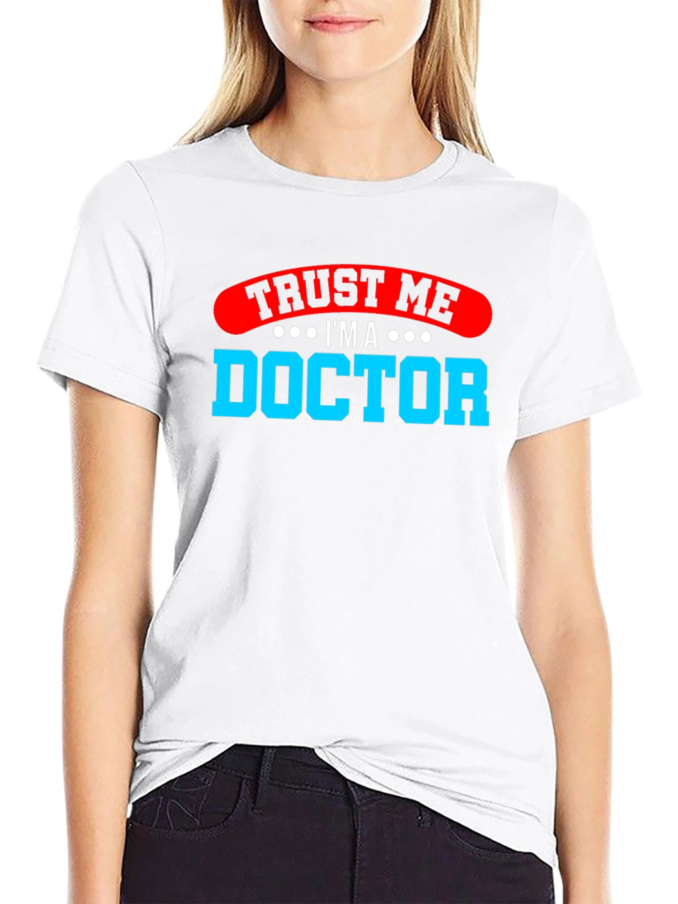 Black Trust Me I'm a Doctor Graphic T-Shirt view 9