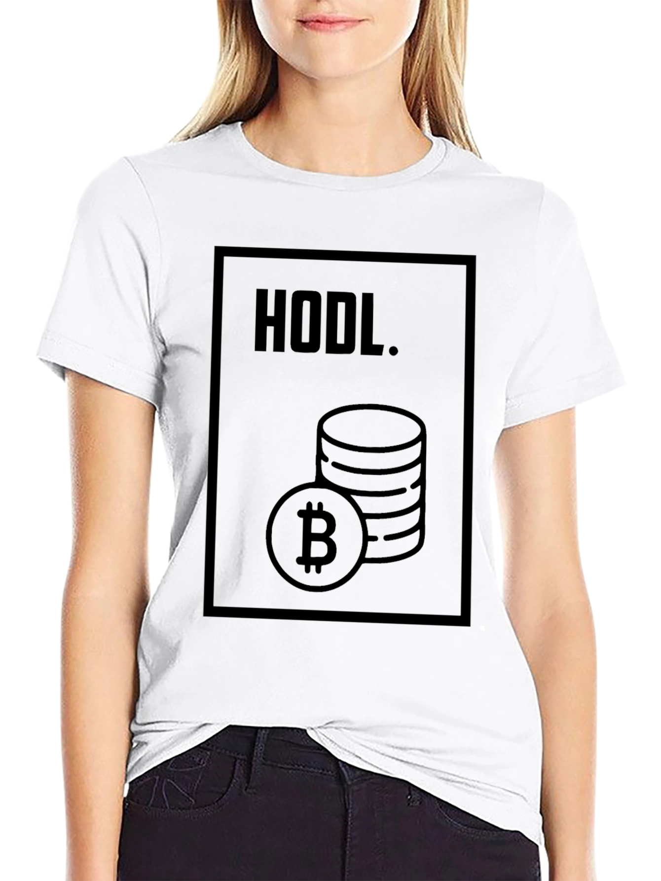 Black HODL Bitcoin Crypto T-Shirt - Black view 9