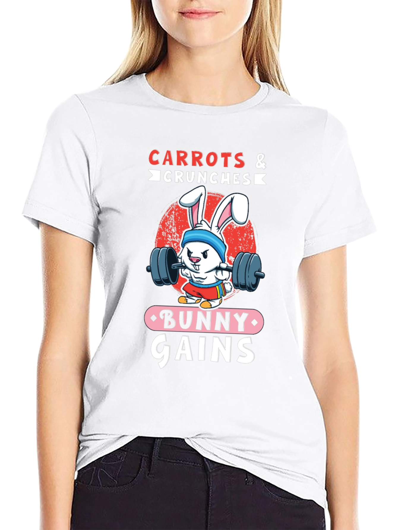 Bunny Gains T-Shirt - Carrots & Crunches - 9