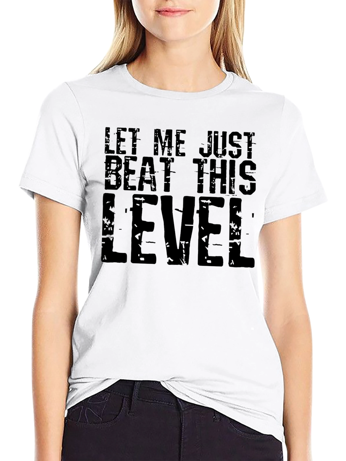 Black Let Me Just Beat This Level T-Shirt Gamer Tee view 9