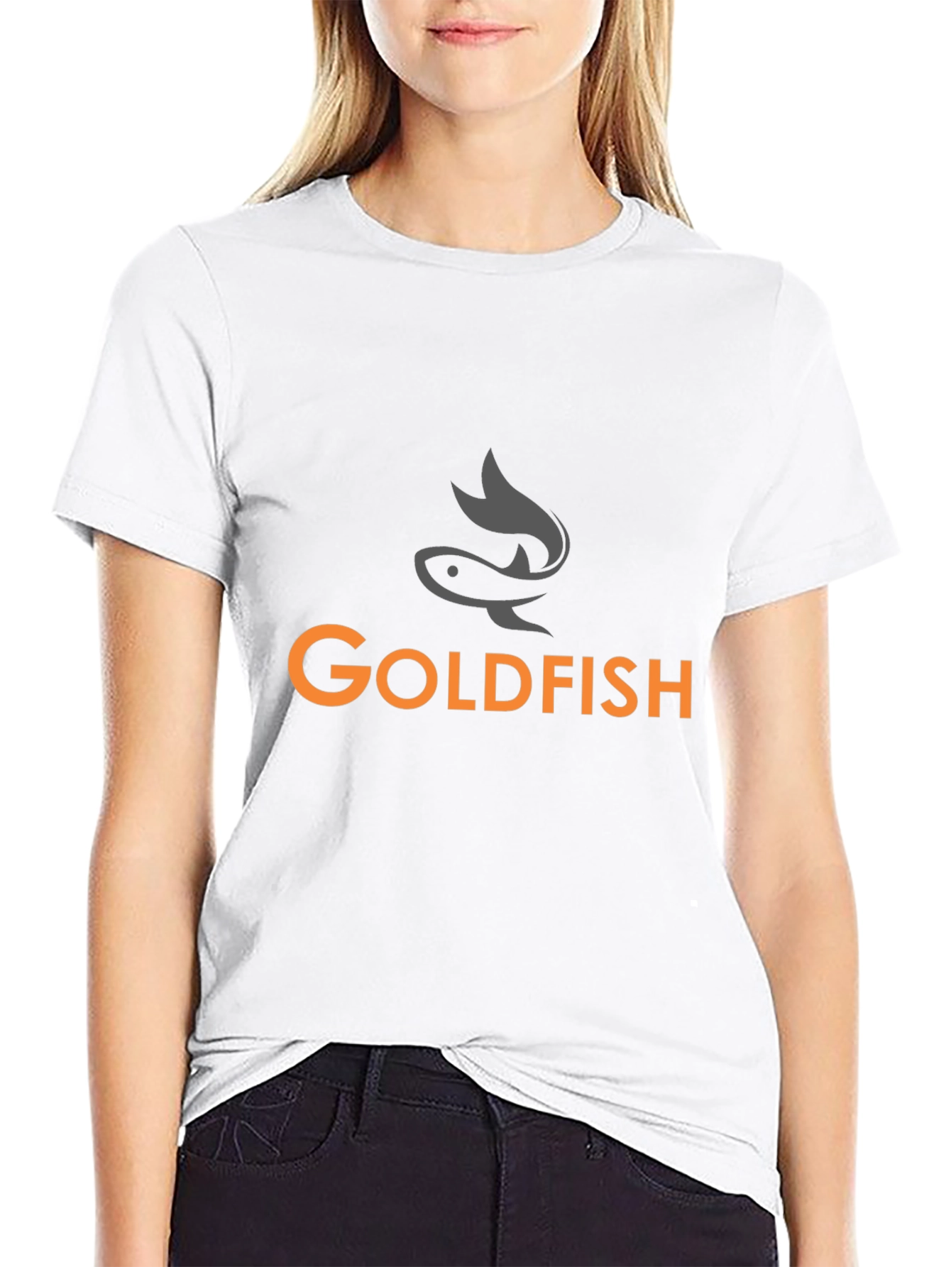 Black Goldfish Graphic Tee - Black Cotton T-Shirt view 9