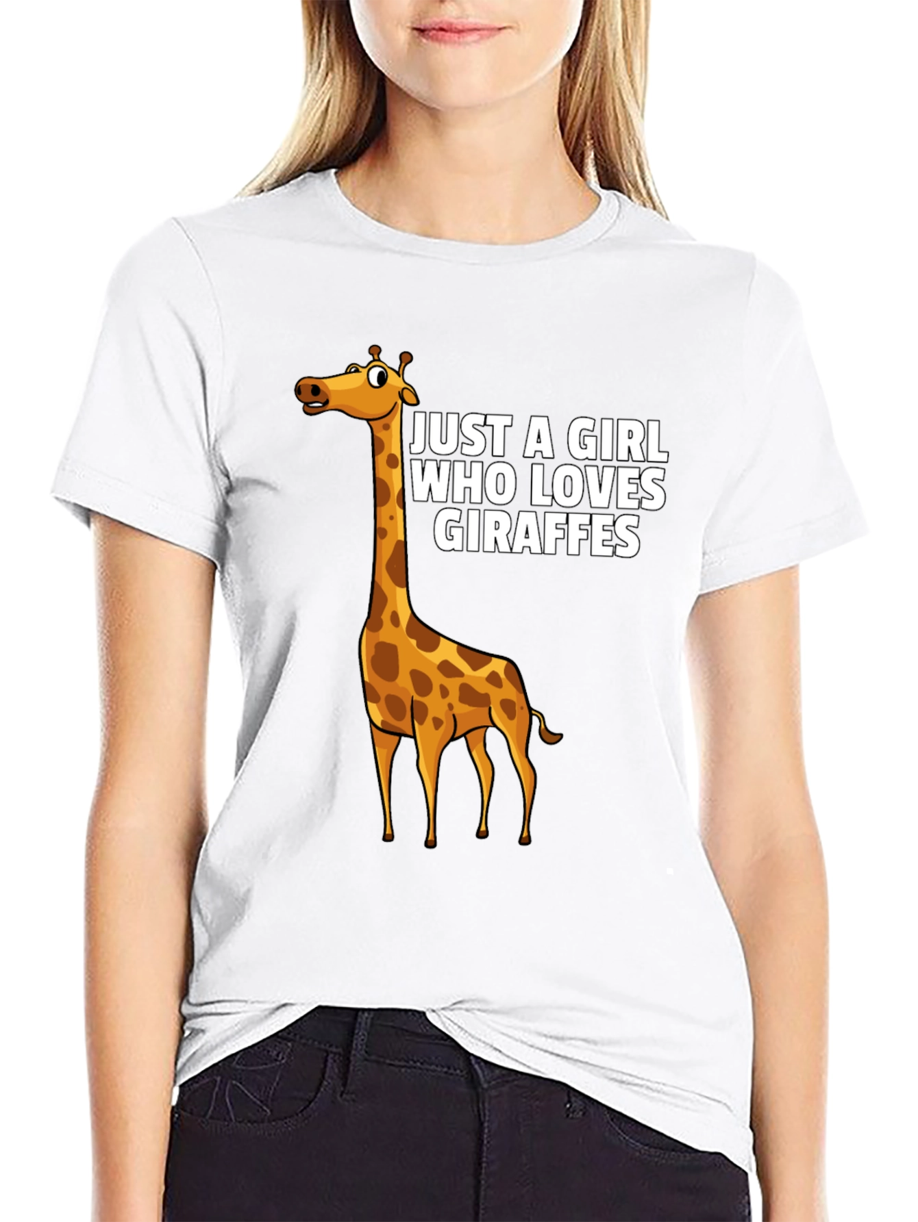 Black Giraffe Lover Unisex T-Shirt  view 9