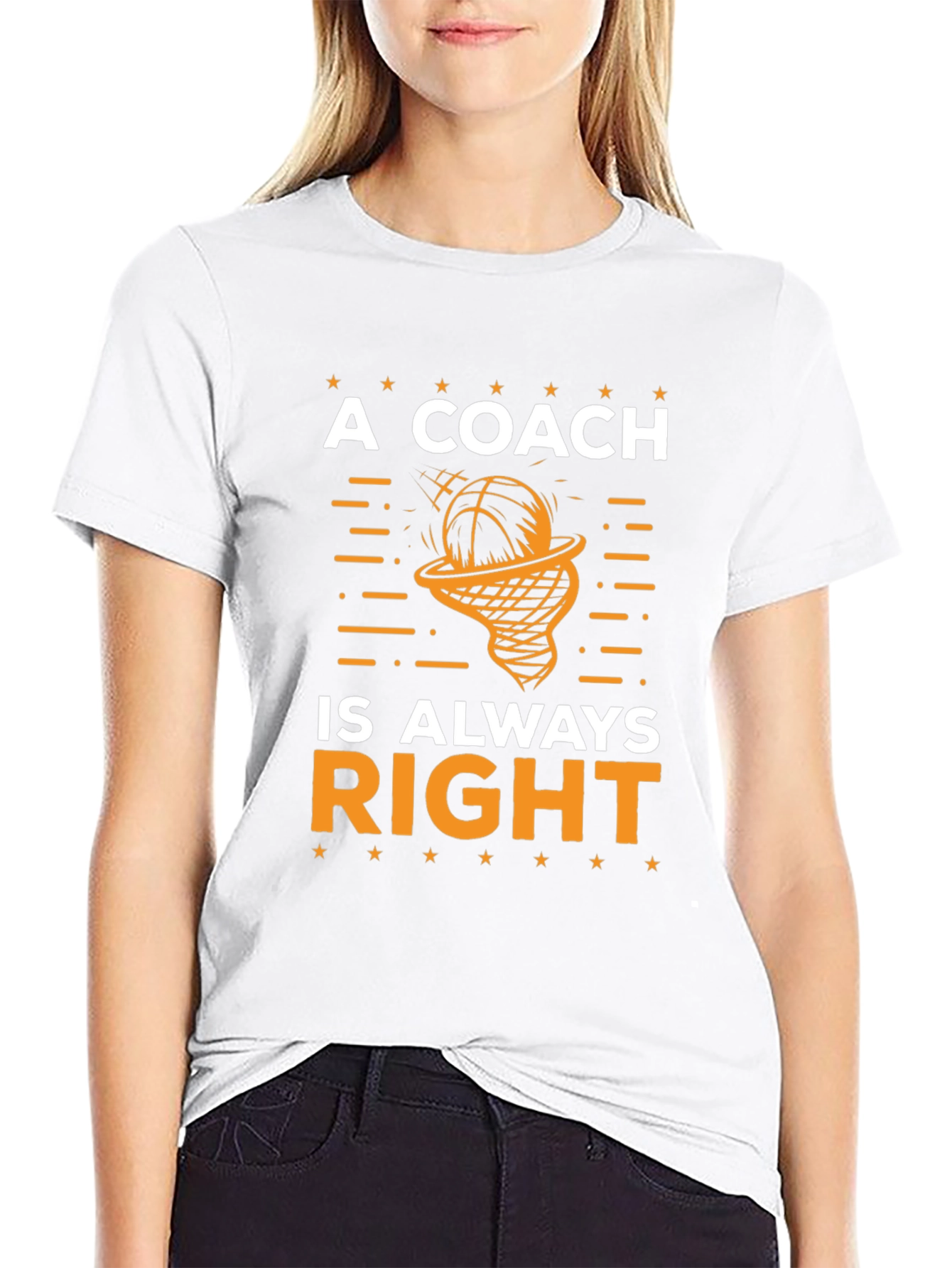 Black Basketball Coach T-Shirt - A Coach Is Always Right view 9