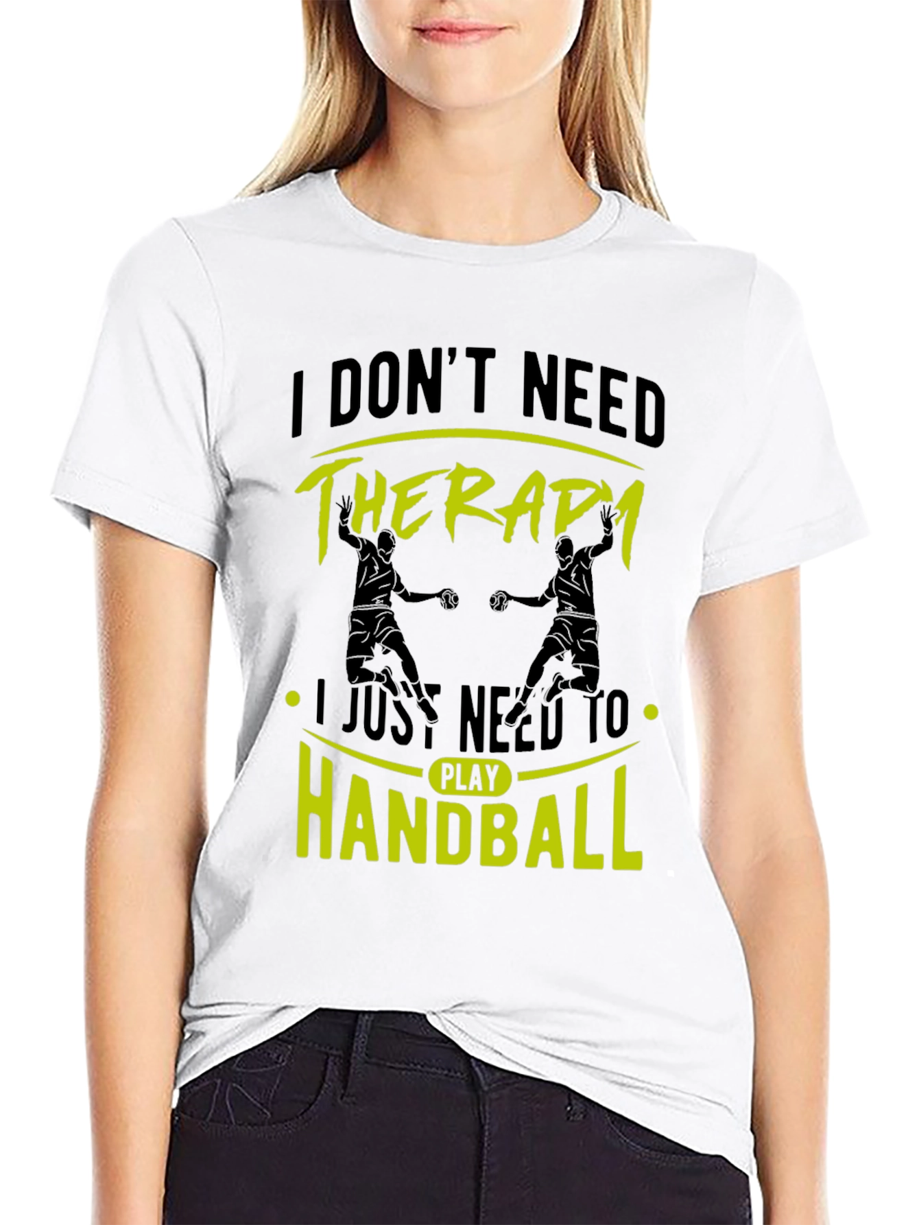 Black Handball Therapy Black T-Shirt view 9