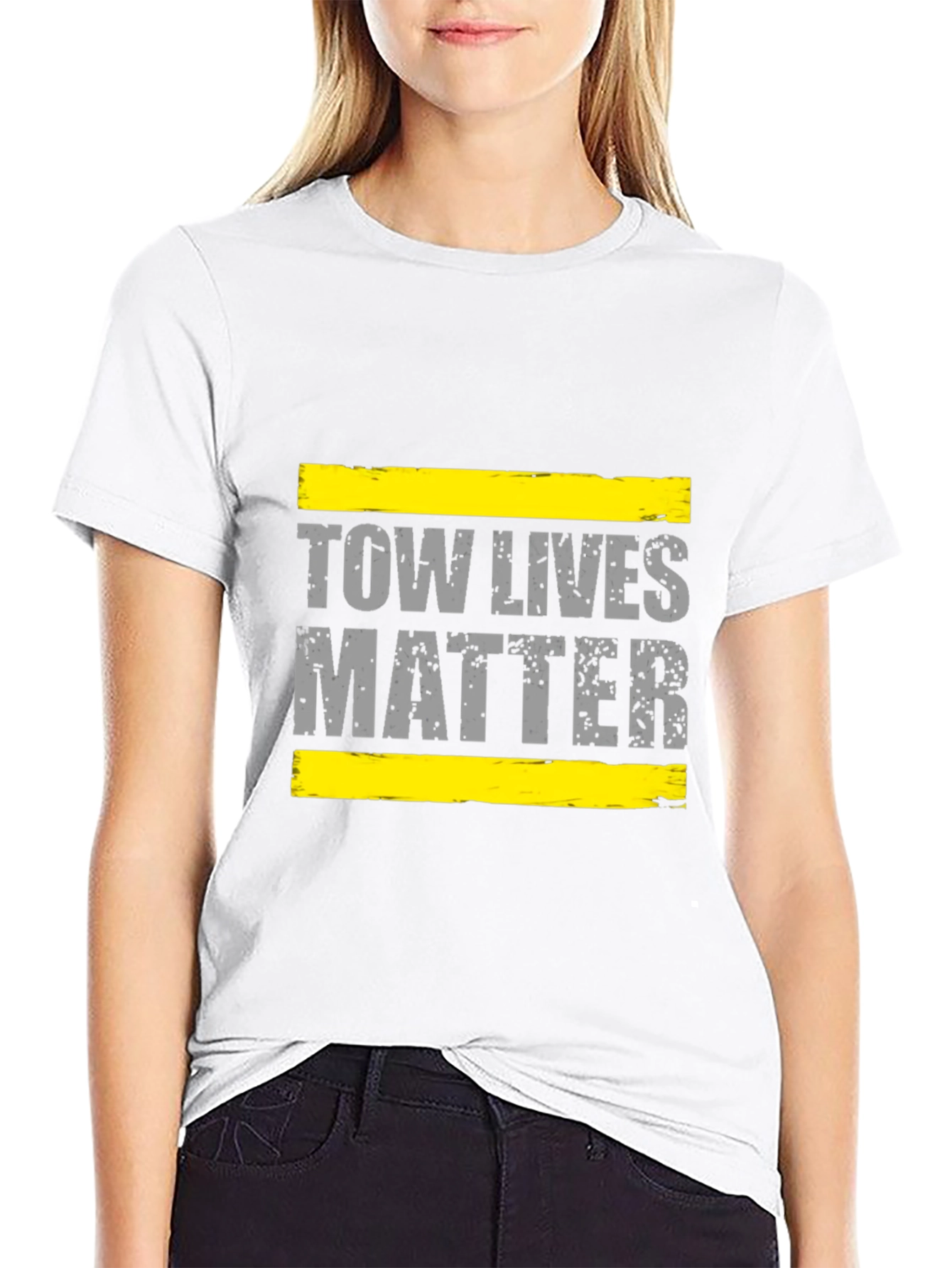 Black Tow Lives Matter T-Shirt - Black Graphic Tee view 9