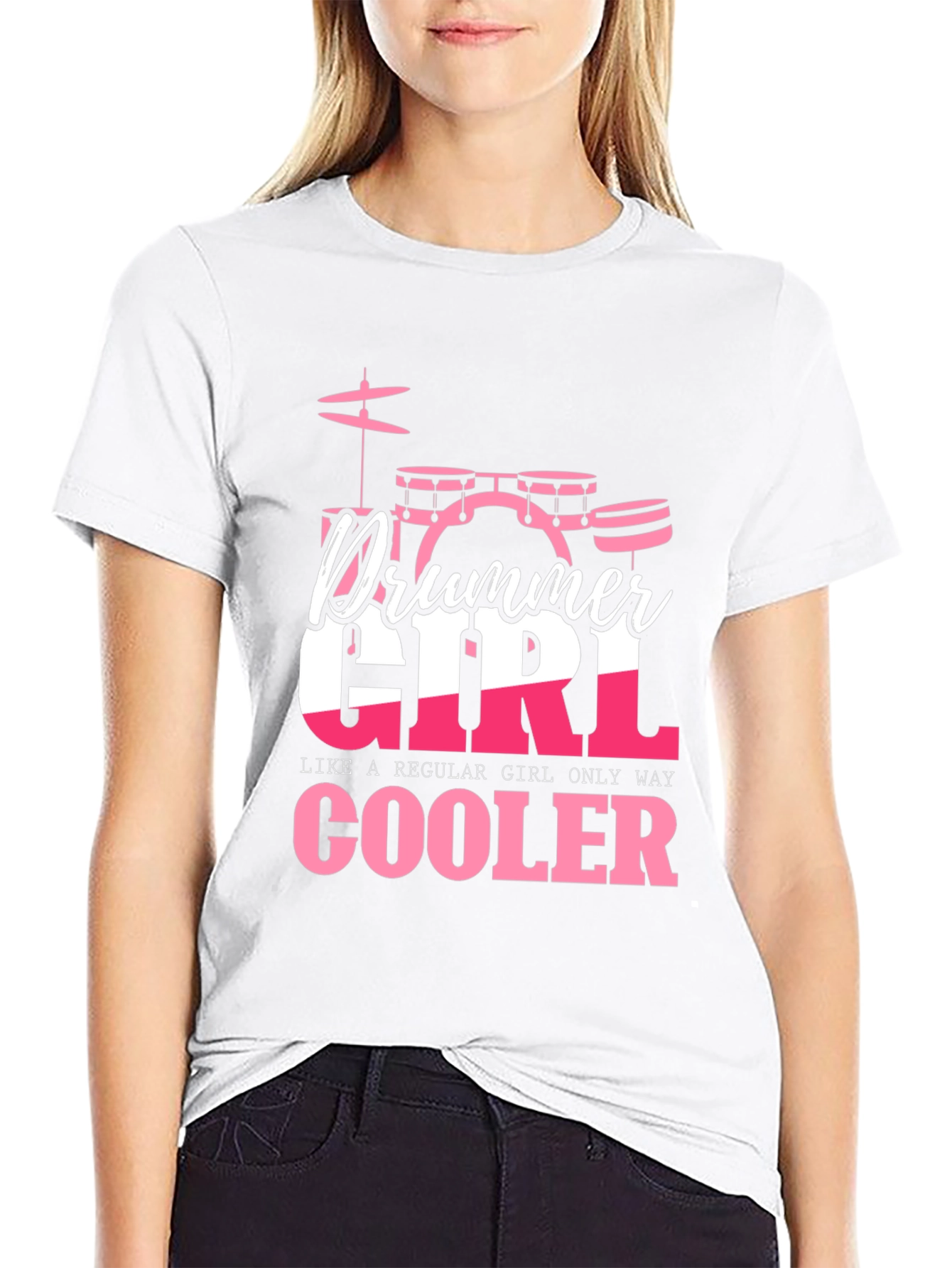 Black Drummer Girl Tee - Cooler Than Regular! view 9